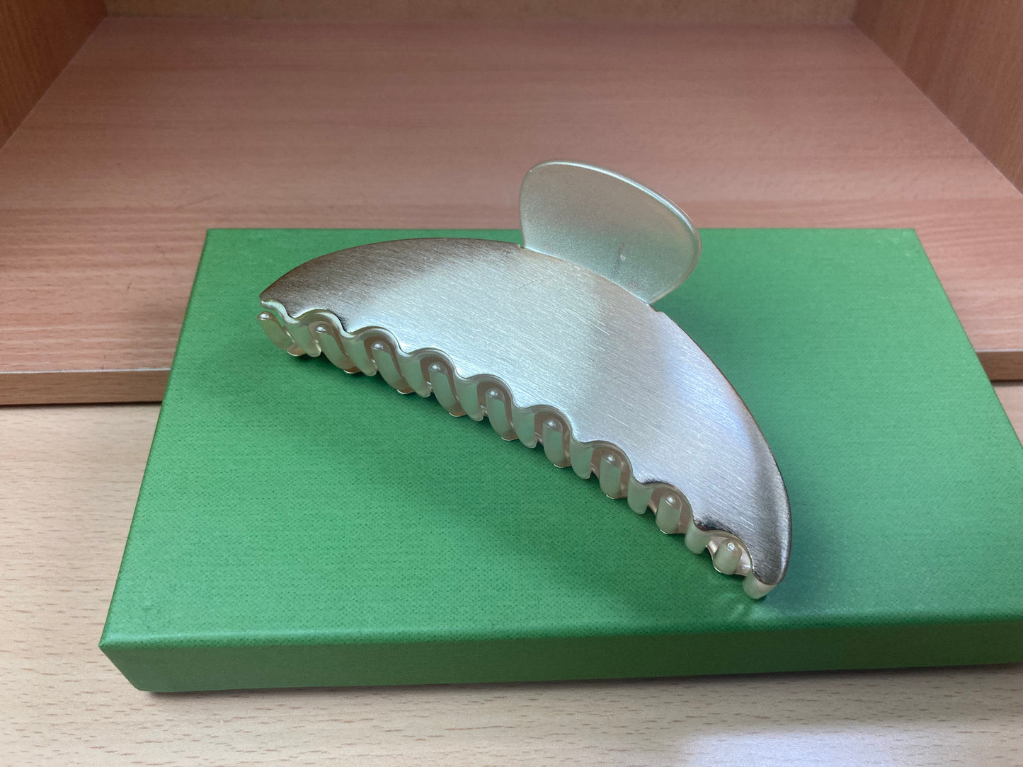 Brushed Gold Half Moon Hair Claw