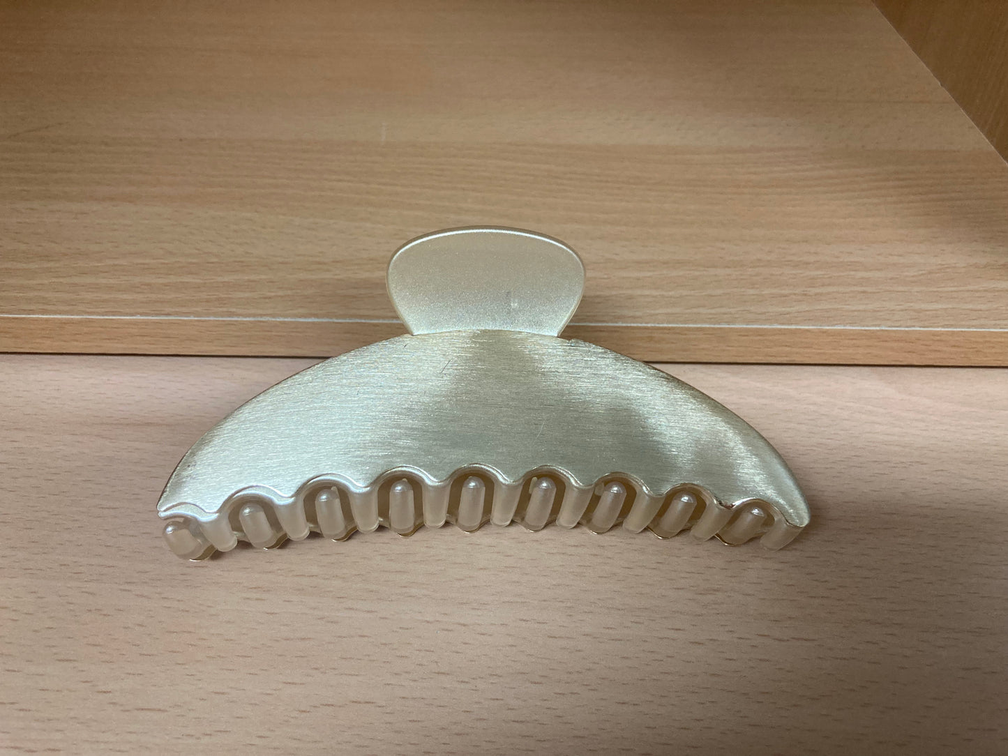 Tiny Treasures Seoul - Brushed Gold Half Moon Hair Claw Front View 3