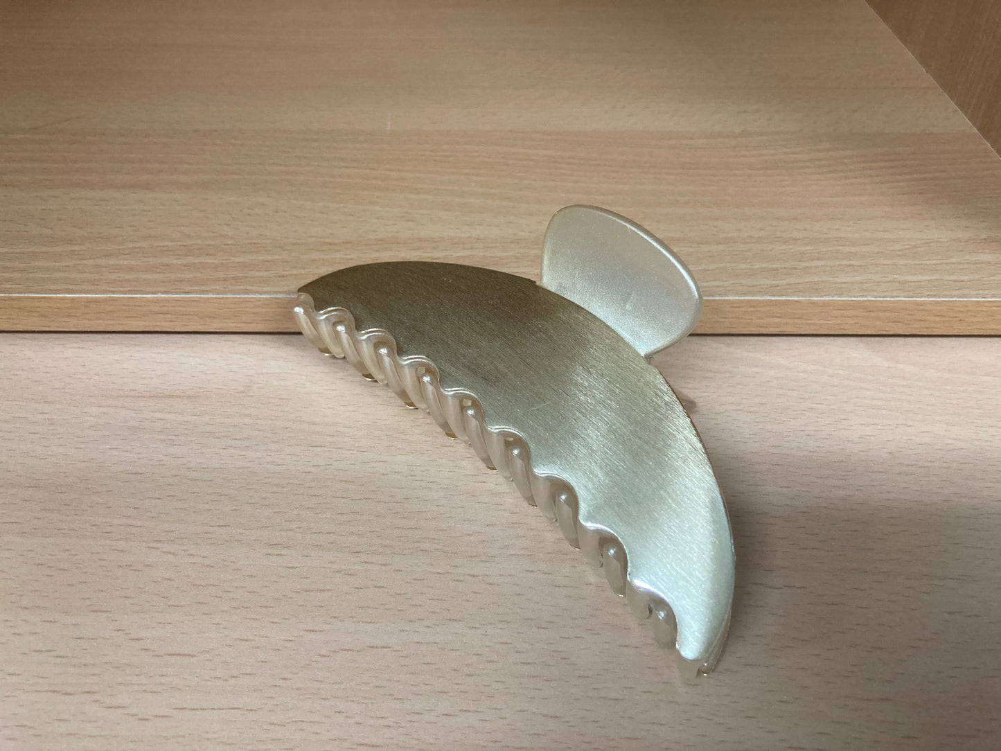 Tiny Treasures Seoul - Brushed Gold Half Moon Hair Claw Side View
