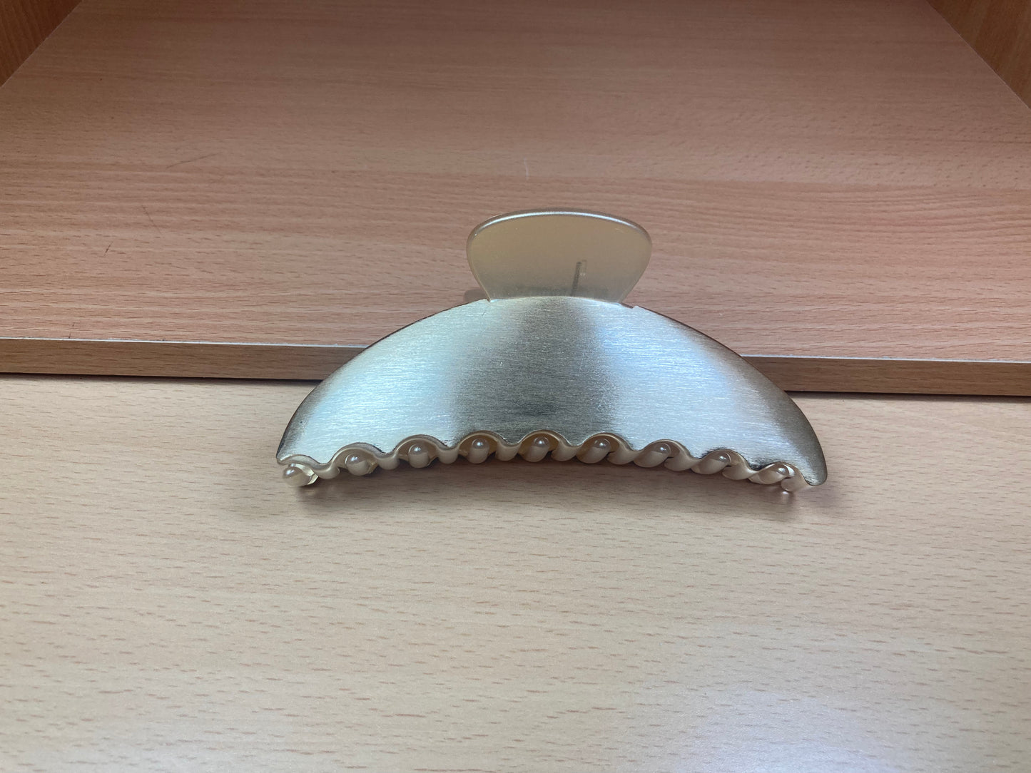 Tiny Treasures Seoul - Brushed Gold Half Moon Hair Claw Front View 4