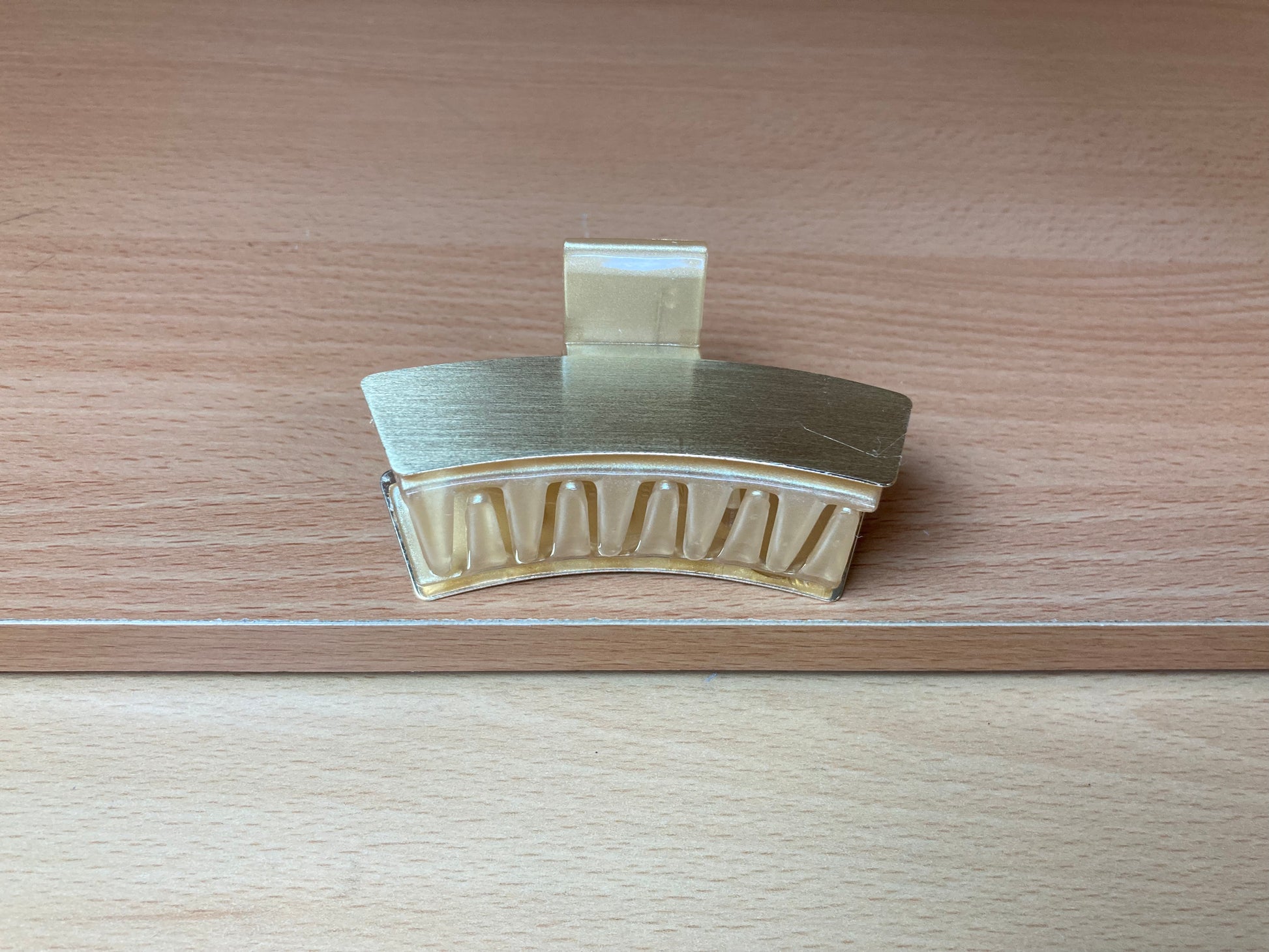 Tiny Treasures Seoul - Brushed Gold Mini Curved Bar Hair Claw View