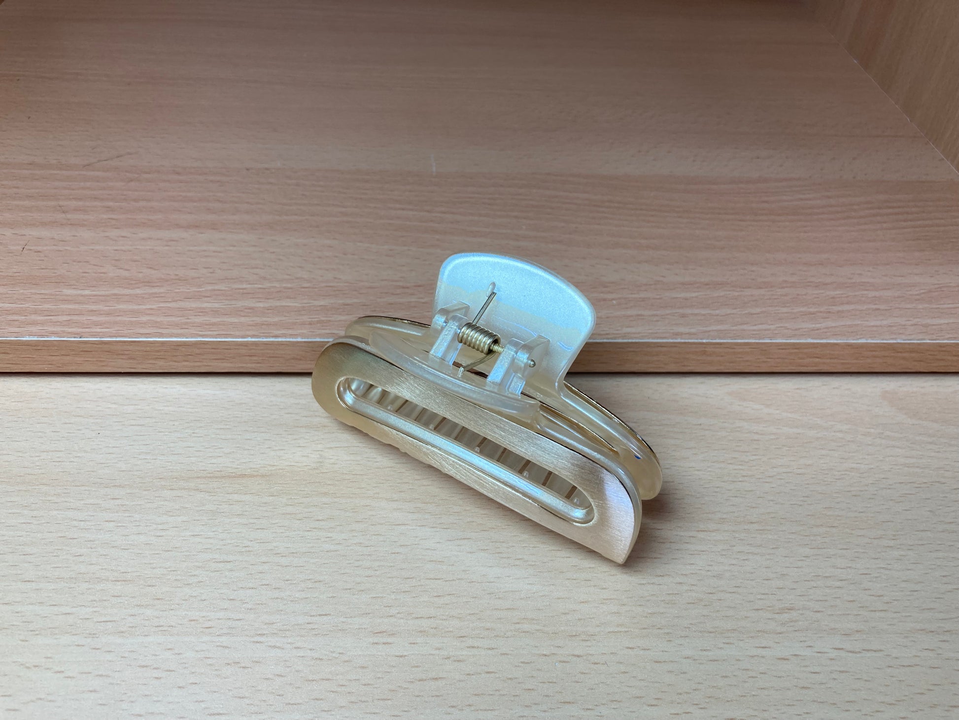 Tiny Treasures Seoul - Brushed Gold Open Arc Hair Claw Top View