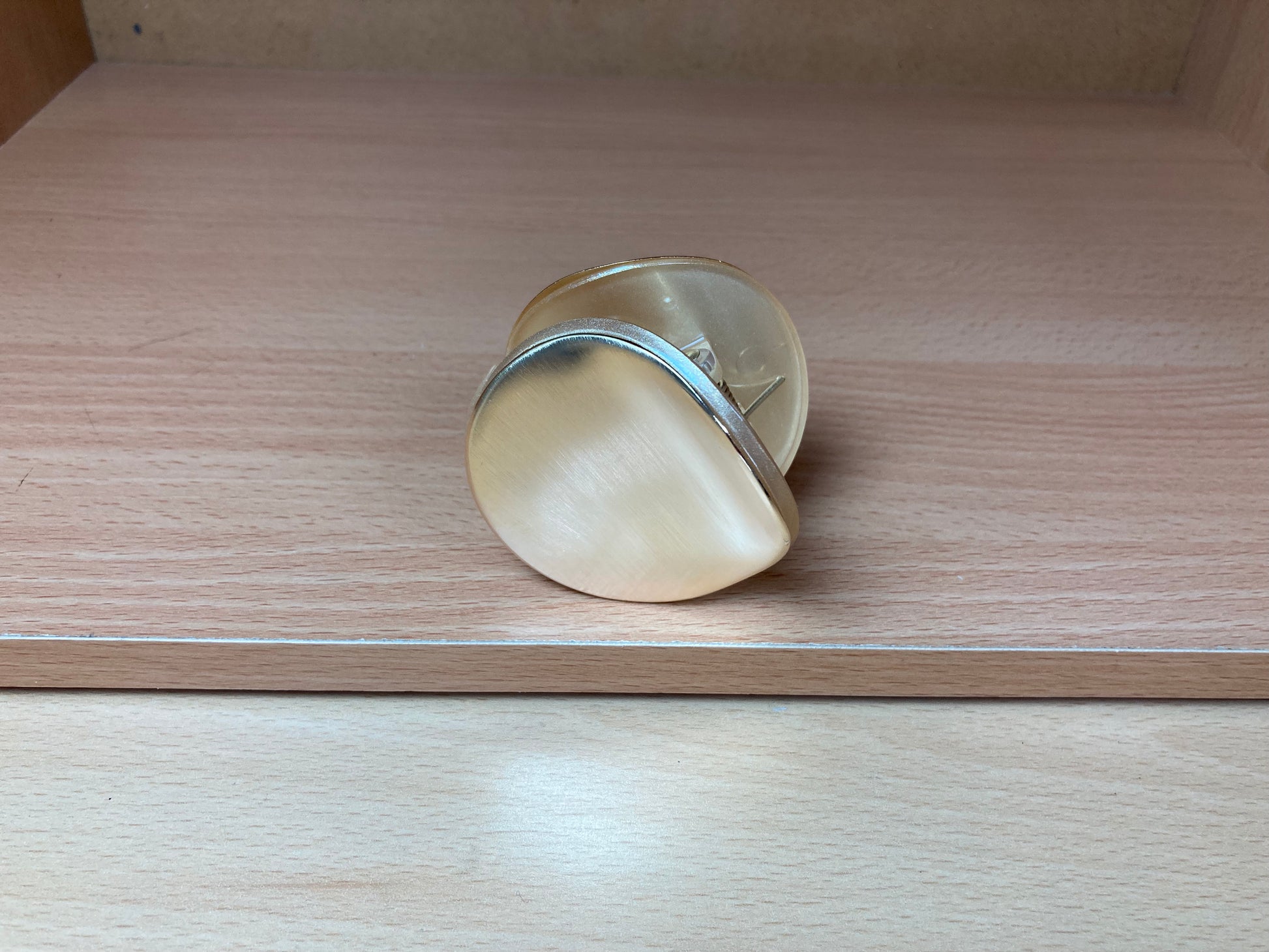 Tiny Treasures Seoul - Brushed Gold Pebble Mini Hair Claw Front View 3