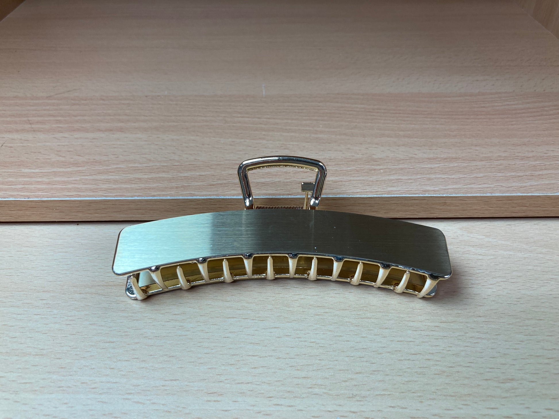 Tiny Treasures Seoul - Brushed Gold Slim Bar Hair Claw View
