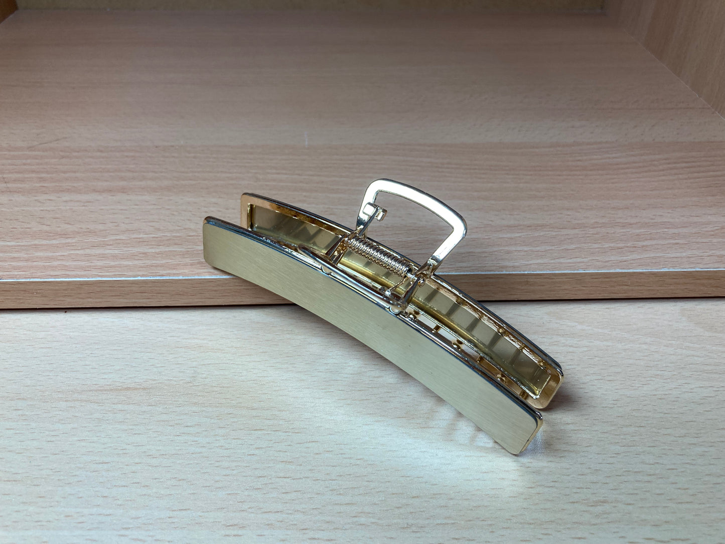 Tiny Treasures Seoul - Brushed Gold Slim Bar Hair Claw Top View