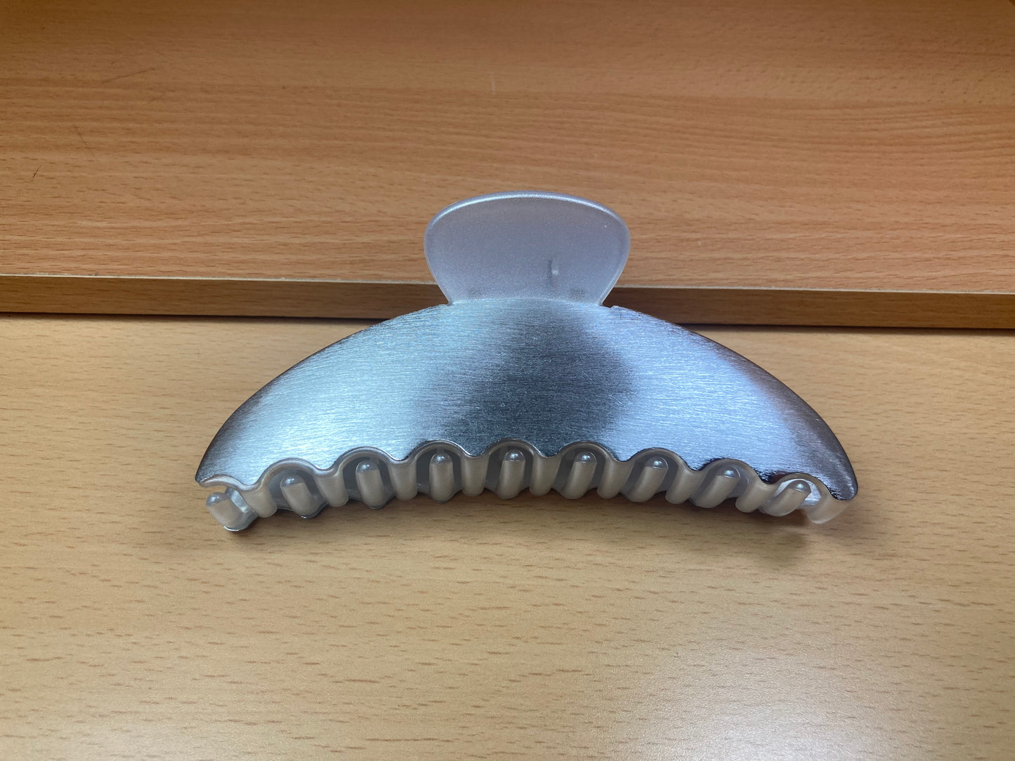 Tiny Treasures Seoul - Brushed Silver Half Moon Hair Claw Front View 5