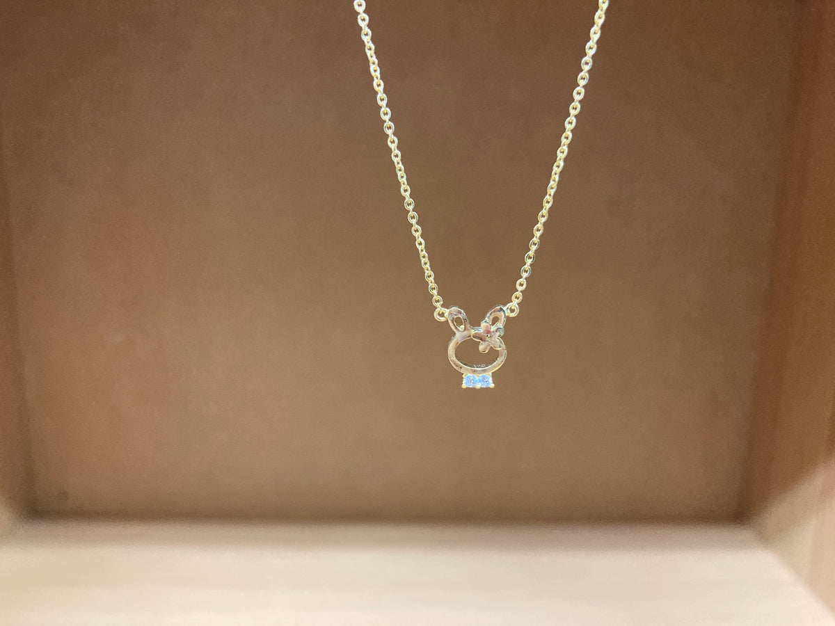 Tiny Treasures Seoul - Bunny Necklace (Gold) 2
