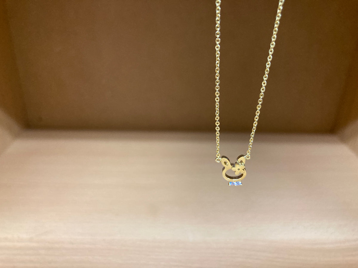 Tiny Treasures Seoul - Bunny Necklace (Gold) 6