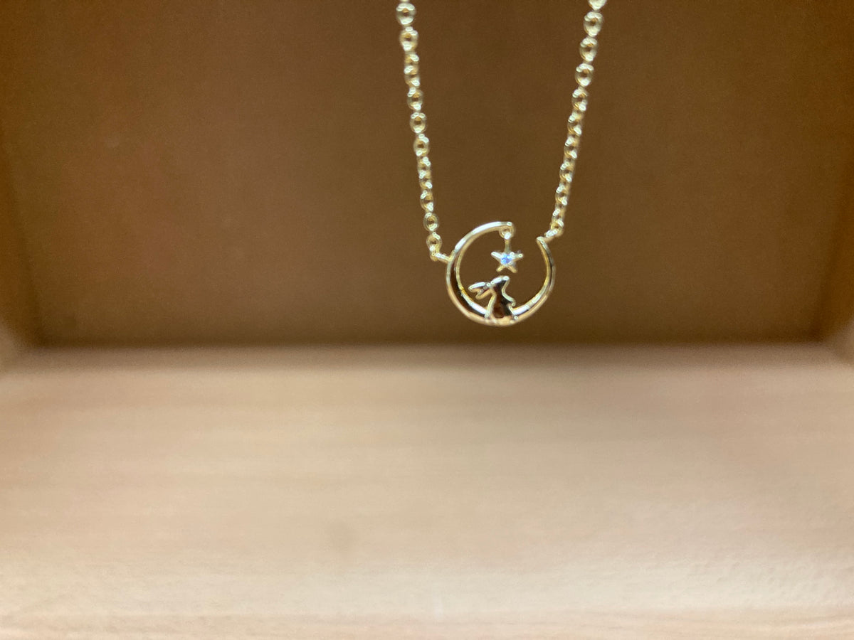 Tiny Treasures Seoul - Bunny Under the Star Necklace (Gold) 