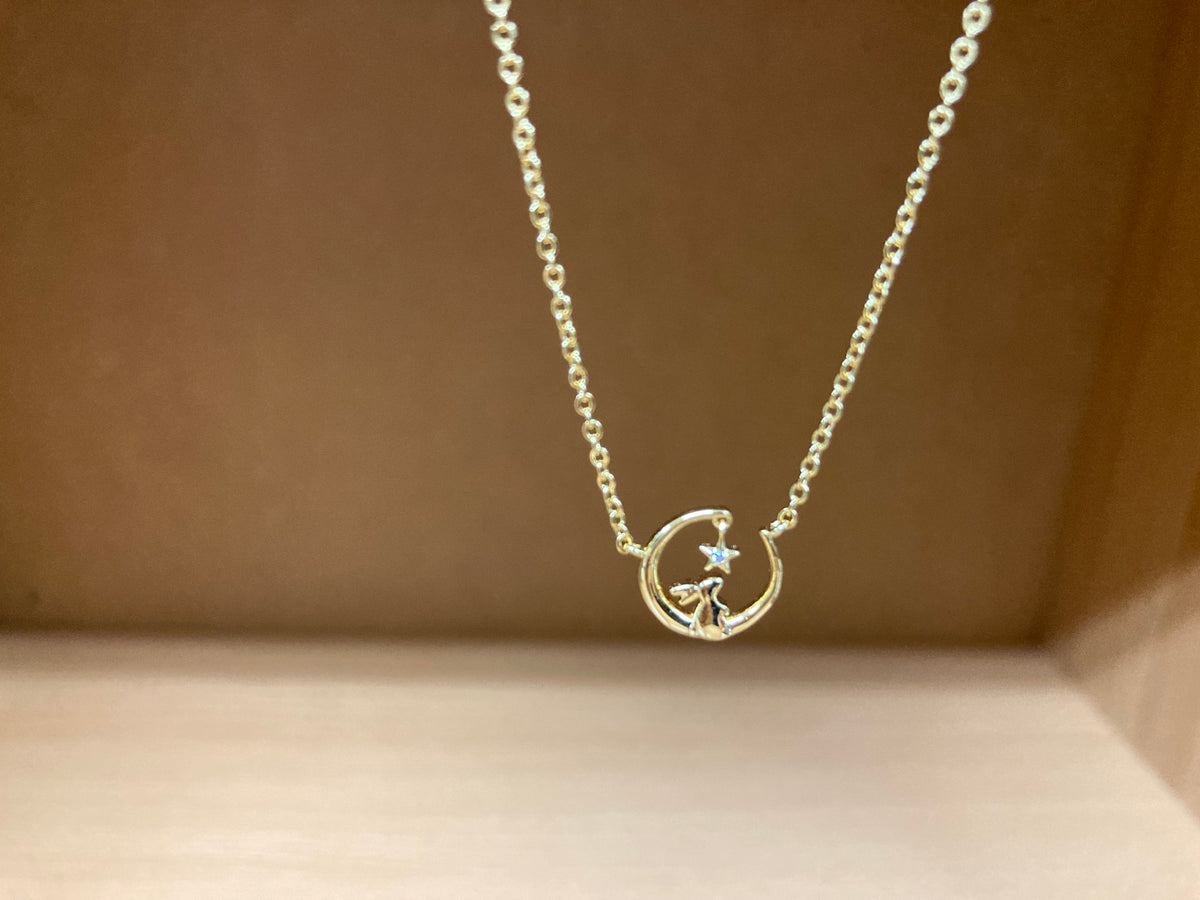 Tiny Treasures Seoul - Bunny Under the Star Necklace (Gold) 2