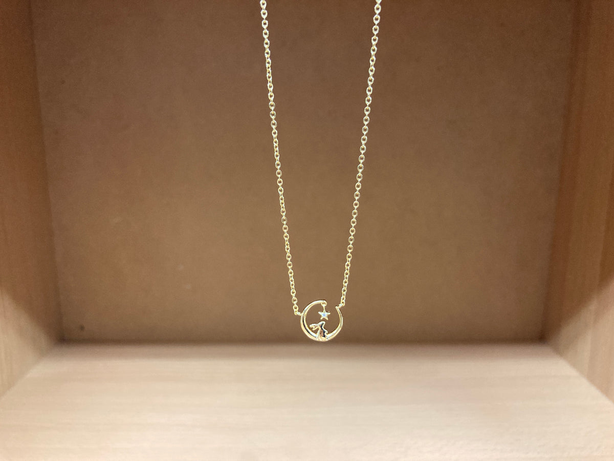 Tiny Treasures Seoul - Bunny Under the Star Necklace (Gold) 5