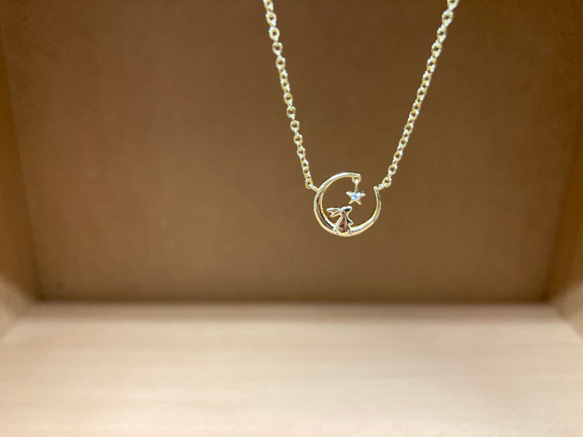 Tiny Treasures Seoul - Bunny Under the Star Necklace (Gold) 6