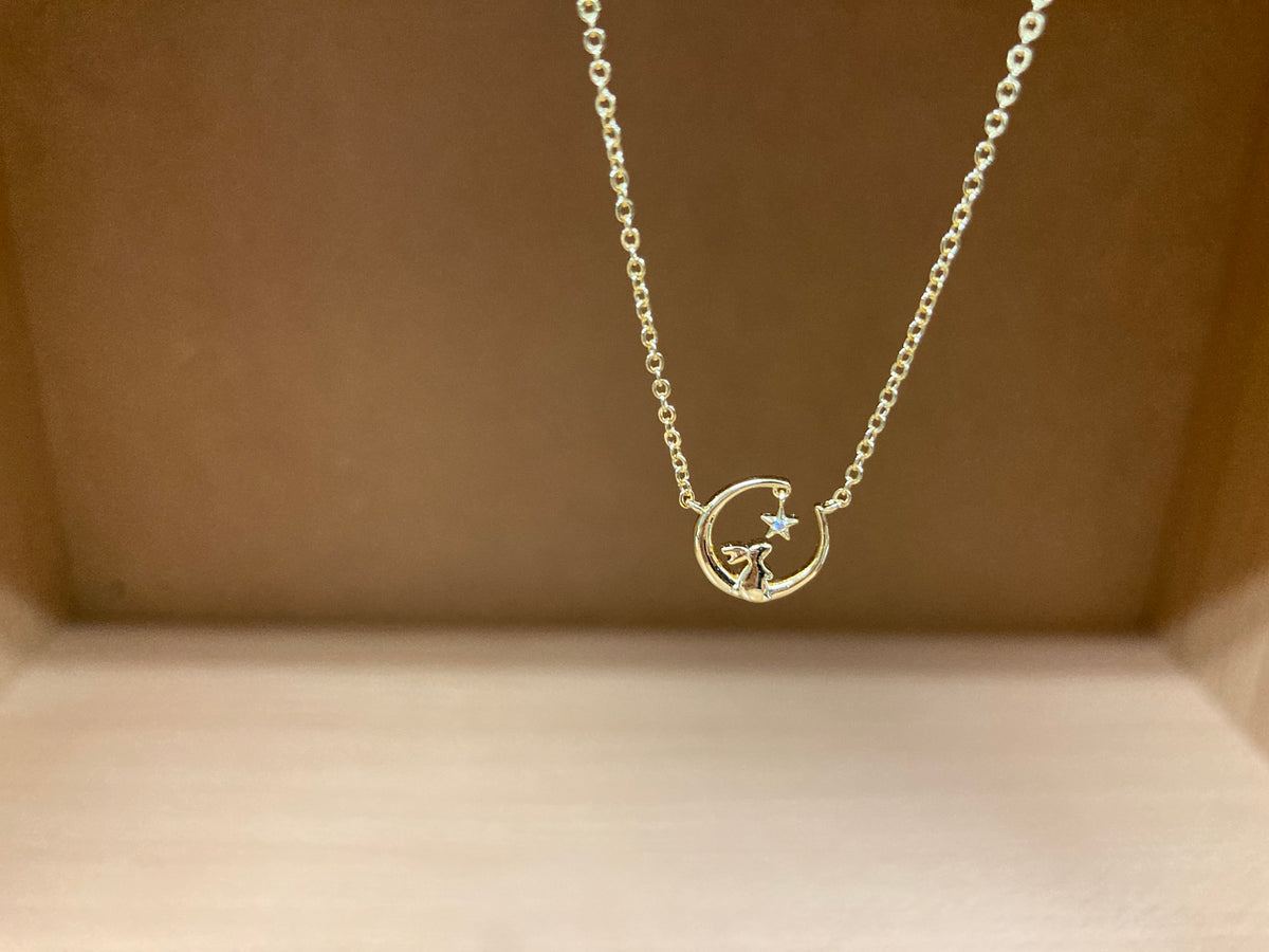 Tiny Treasures Seoul - Bunny Under the Star Necklace (Gold) 8