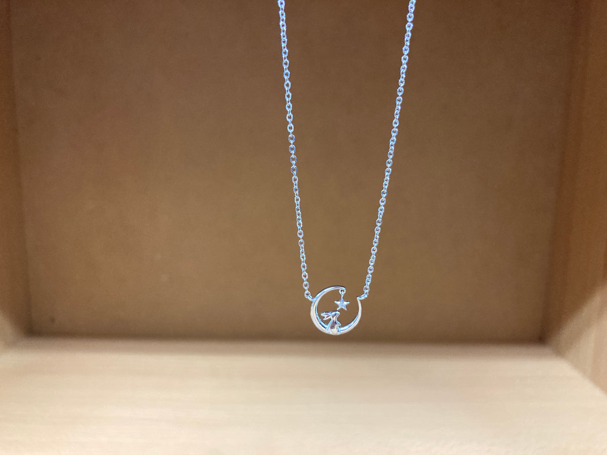 Tiny Treasures Seoul - Bunny Under the Star Necklace (Silver) 3