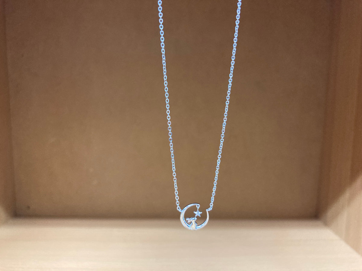 Tiny Treasures Seoul - Bunny Under the Star Necklace (Silver) 4