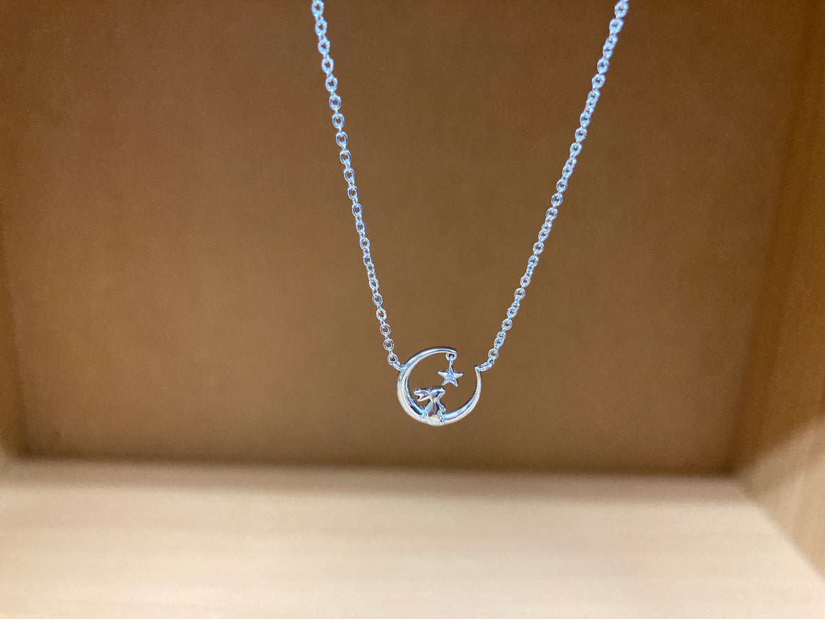 Tiny Treasures Seoul - Bunny Under the Star Necklace (Silver) 5