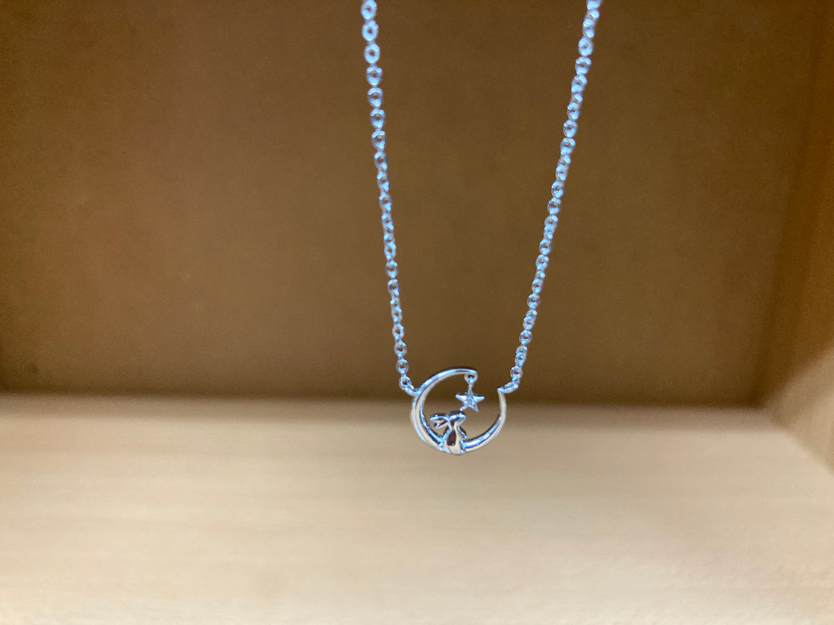 Tiny Treasures Seoul - Bunny Under the Star Necklace (Silver) 8