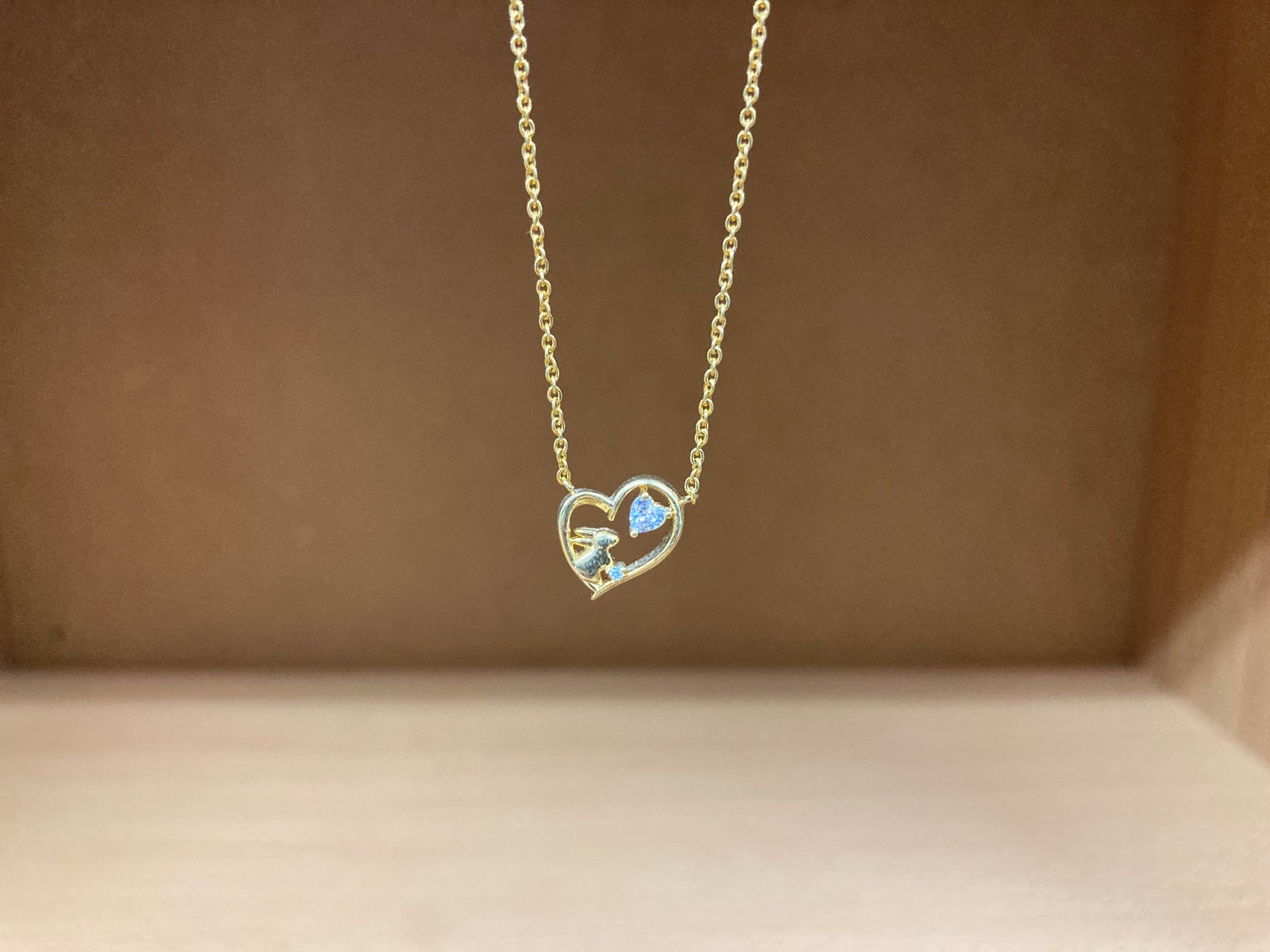 Tiny Treasures Seoul - Bunny in Heart Necklace (Gold) 11