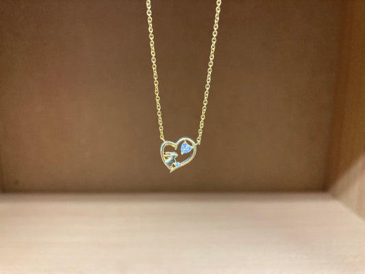 Tiny Treasures Seoul - Bunny in Heart Necklace (Gold) 11