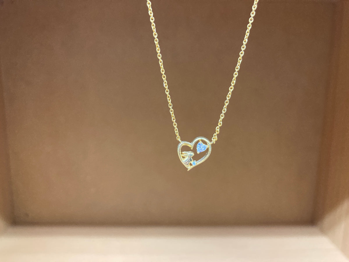 Tiny Treasures Seoul - Bunny in Heart Necklace (Gold) 2