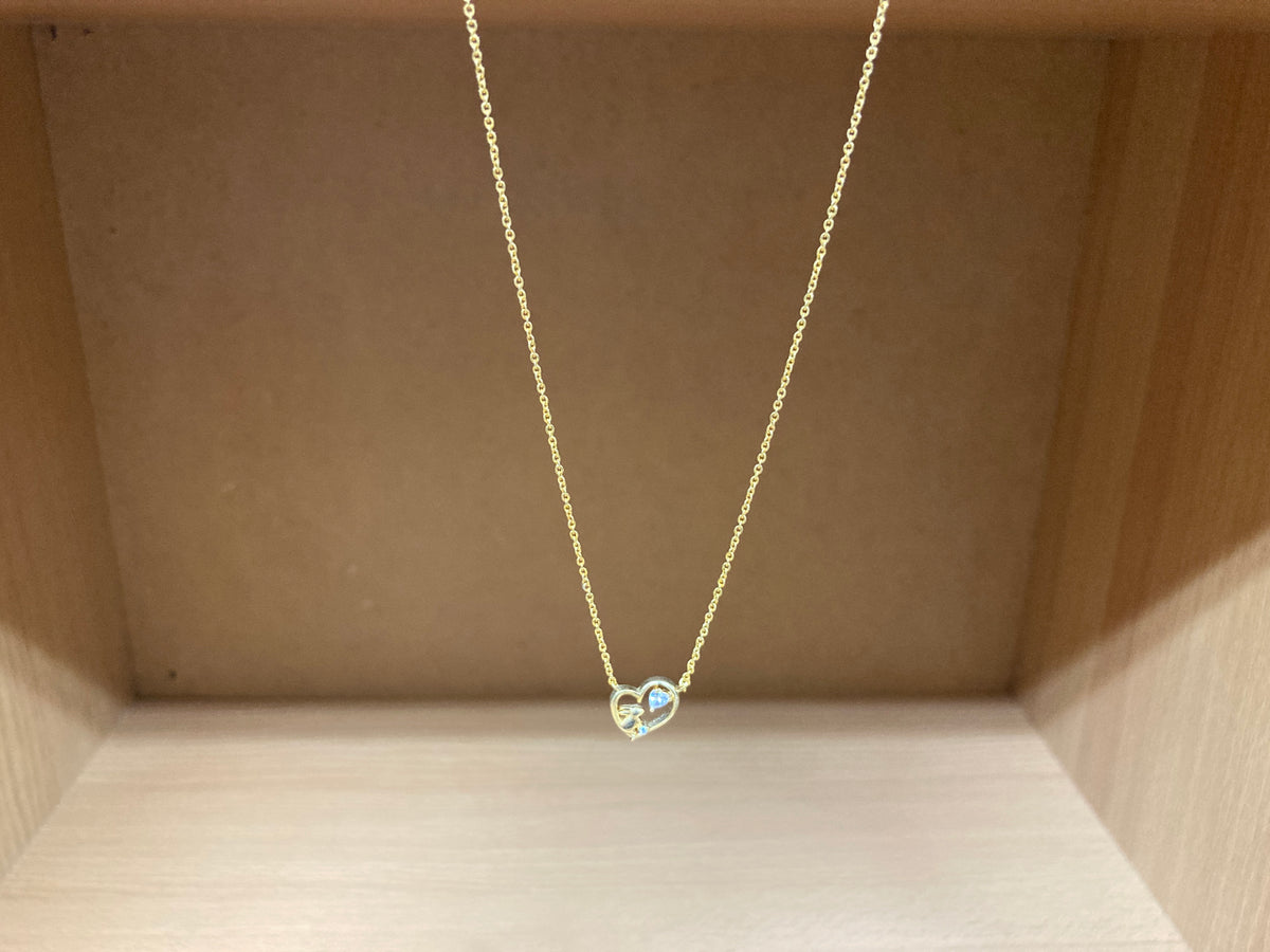 Tiny Treasures Seoul - Bunny in Heart Necklace (Gold) 3
