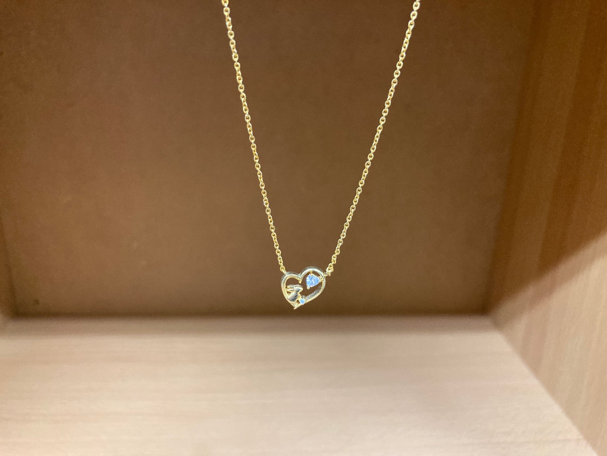 Tiny Treasures Seoul - Bunny in Heart Necklace (Gold) 4