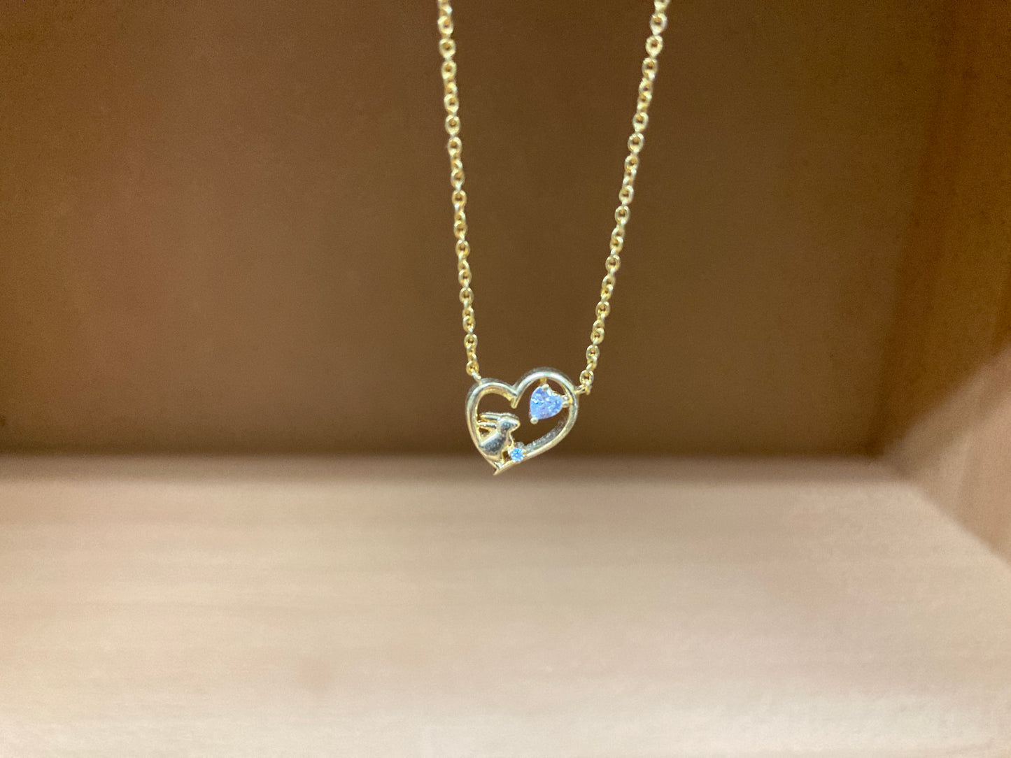 Tiny Treasures Seoul - Bunny in Heart Necklace (Gold) 7