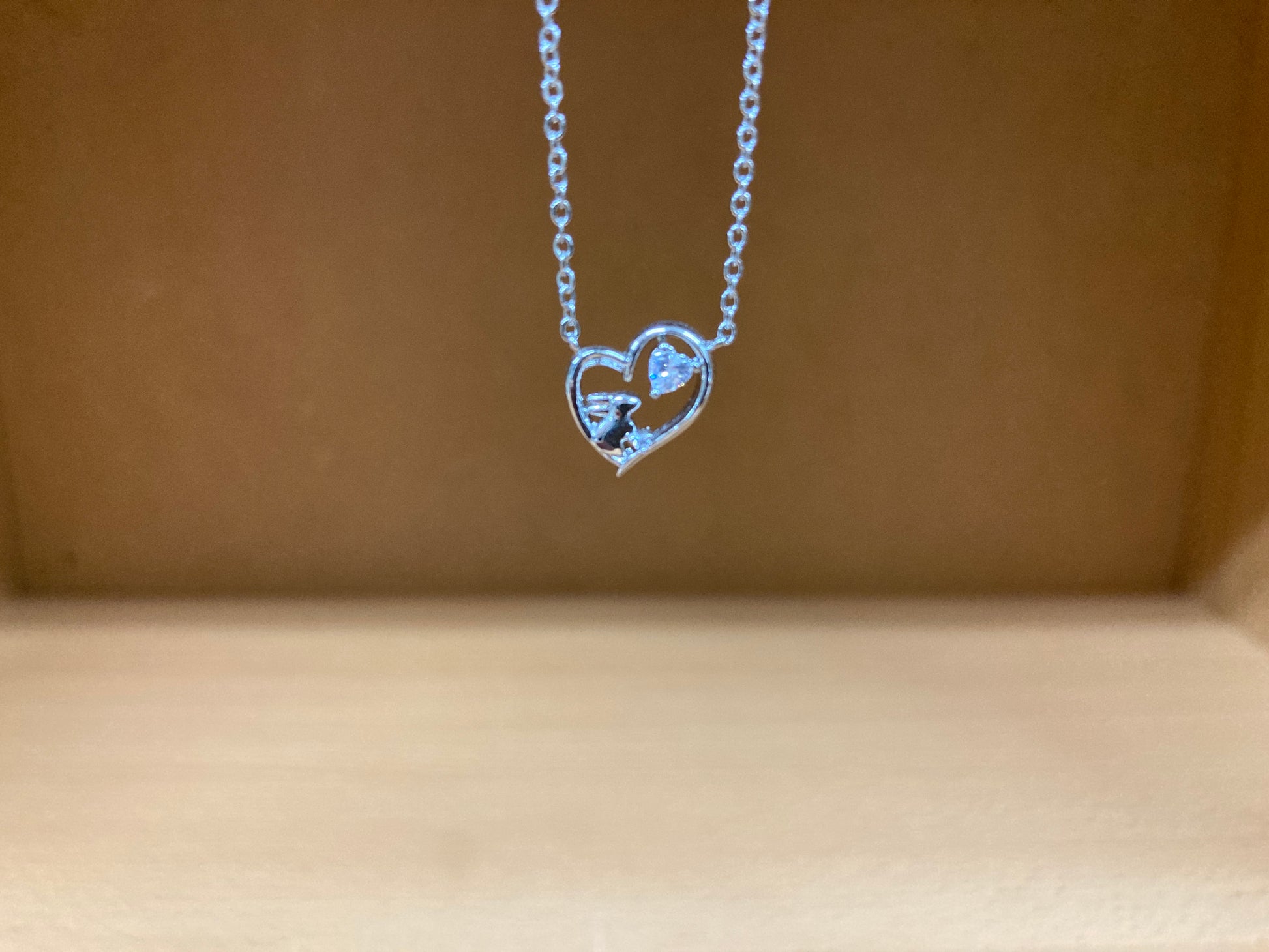 Tiny Treasures Seoul - Bunny in Heart Necklace (Silver) 10