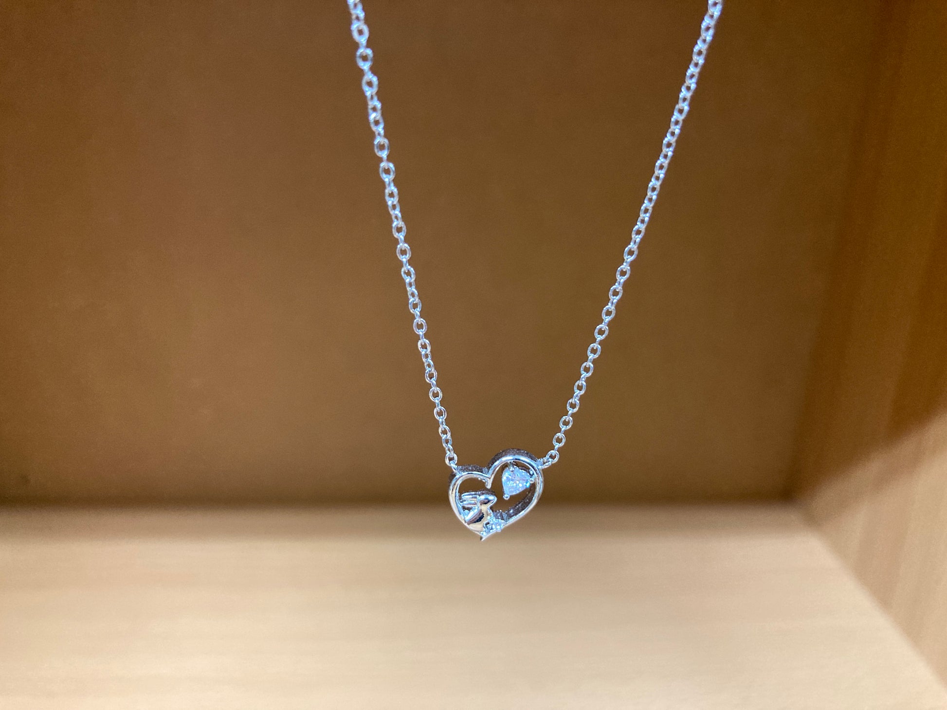 Tiny Treasures Seoul - Bunny in Heart Necklace (Silver) 6