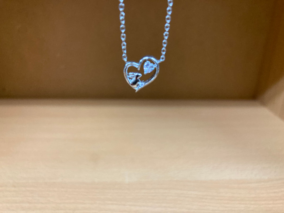 Tiny Treasures Seoul - Bunny in Heart Necklace (Silver) 8