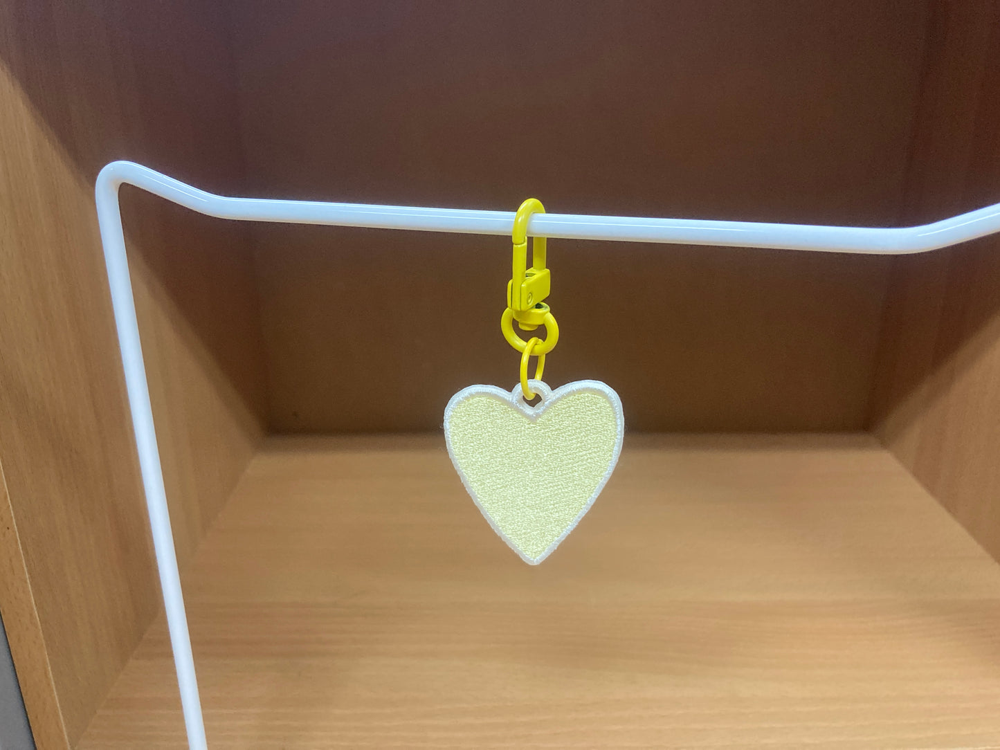 Tiny Treasures Seoul - Butter Yellow Embroidered Heart Bag Charm 8