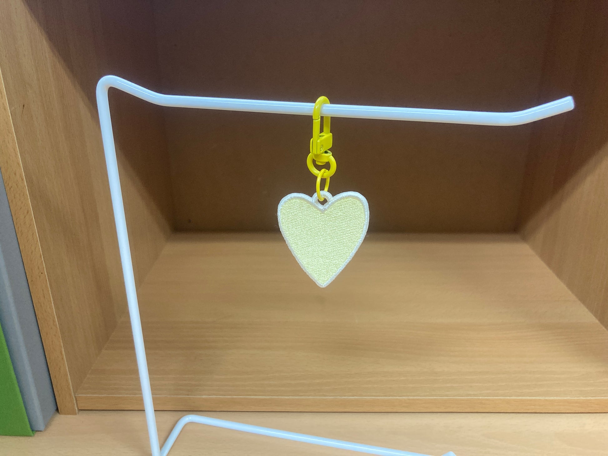 Tiny Treasures Seoul - Butter Yellow Embroidered Heart Bag Charm 9
