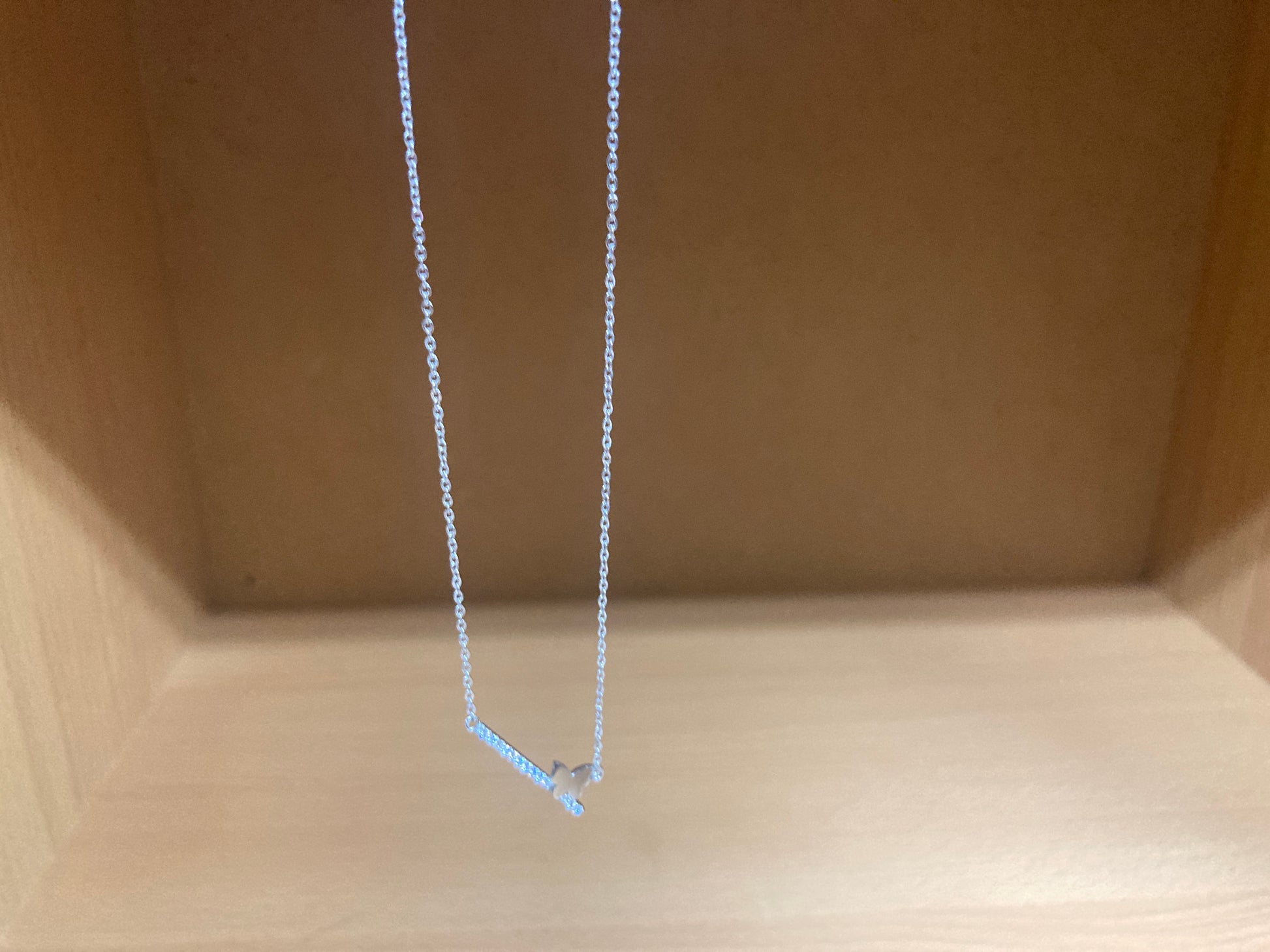Tiny Treasures Seoul - Butterfly Bar Necklace (Silver) 2