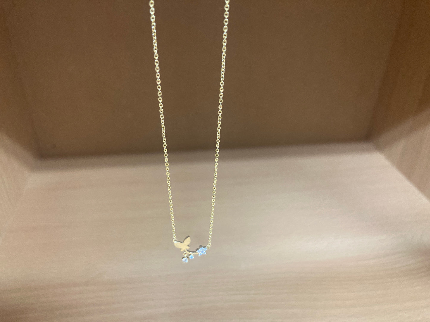 Tiny Treasures Seoul - Butterfly Branch Necklace (Gold) 9