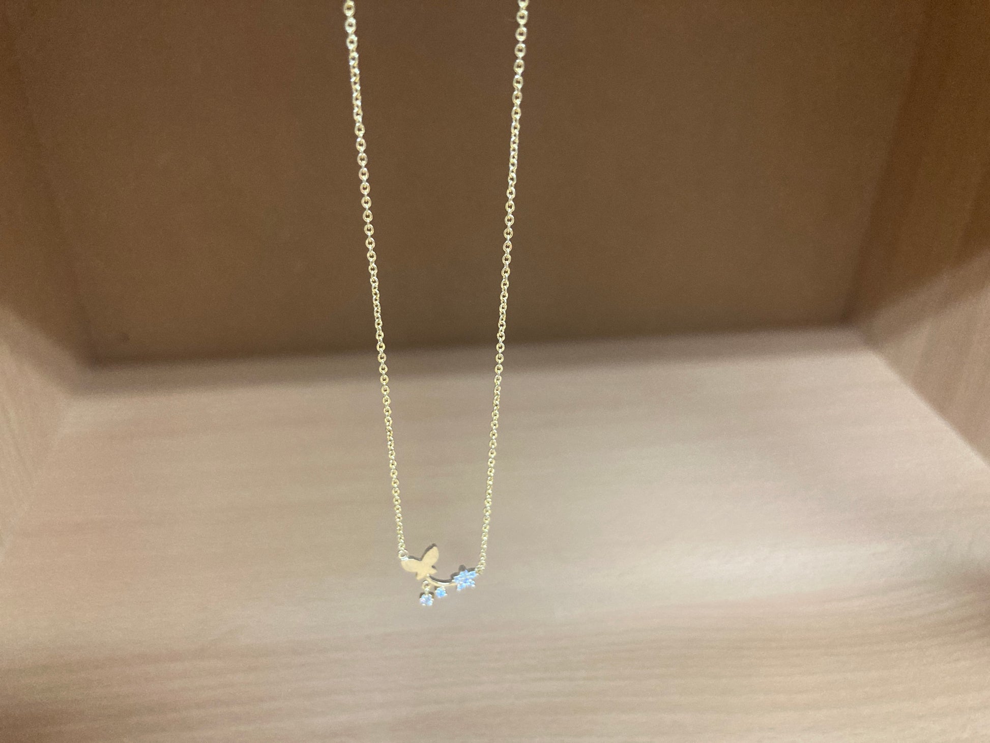 Tiny Treasures Seoul - Butterfly Branch Necklace (Gold) 9