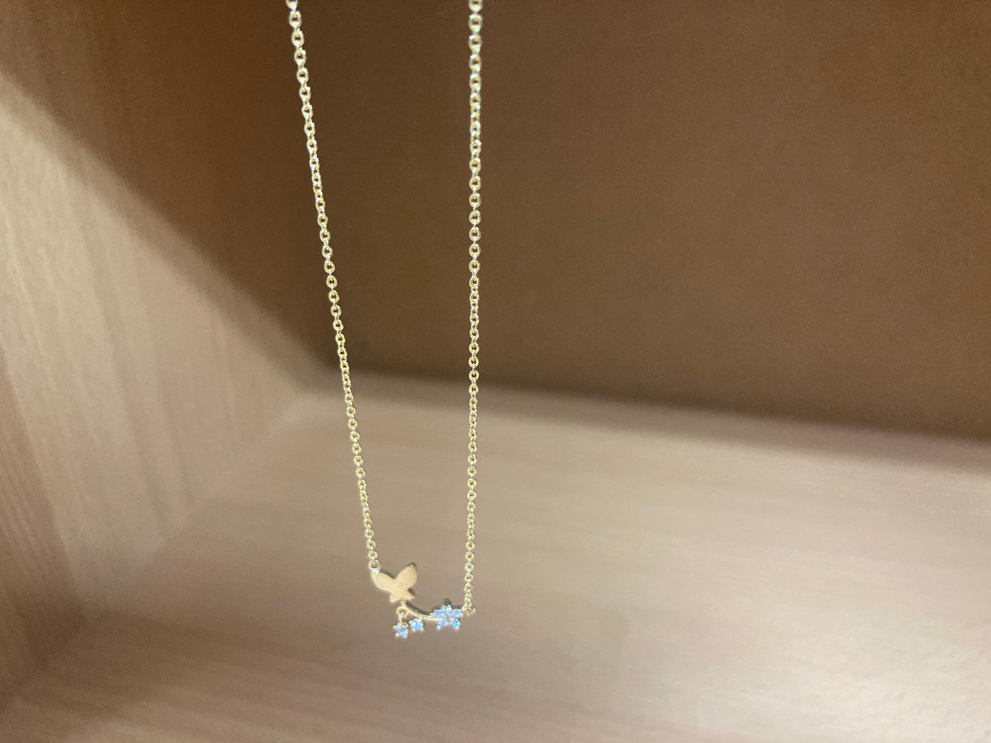 Tiny Treasures Seoul - Butterfly Branch Necklace (Gold) 10