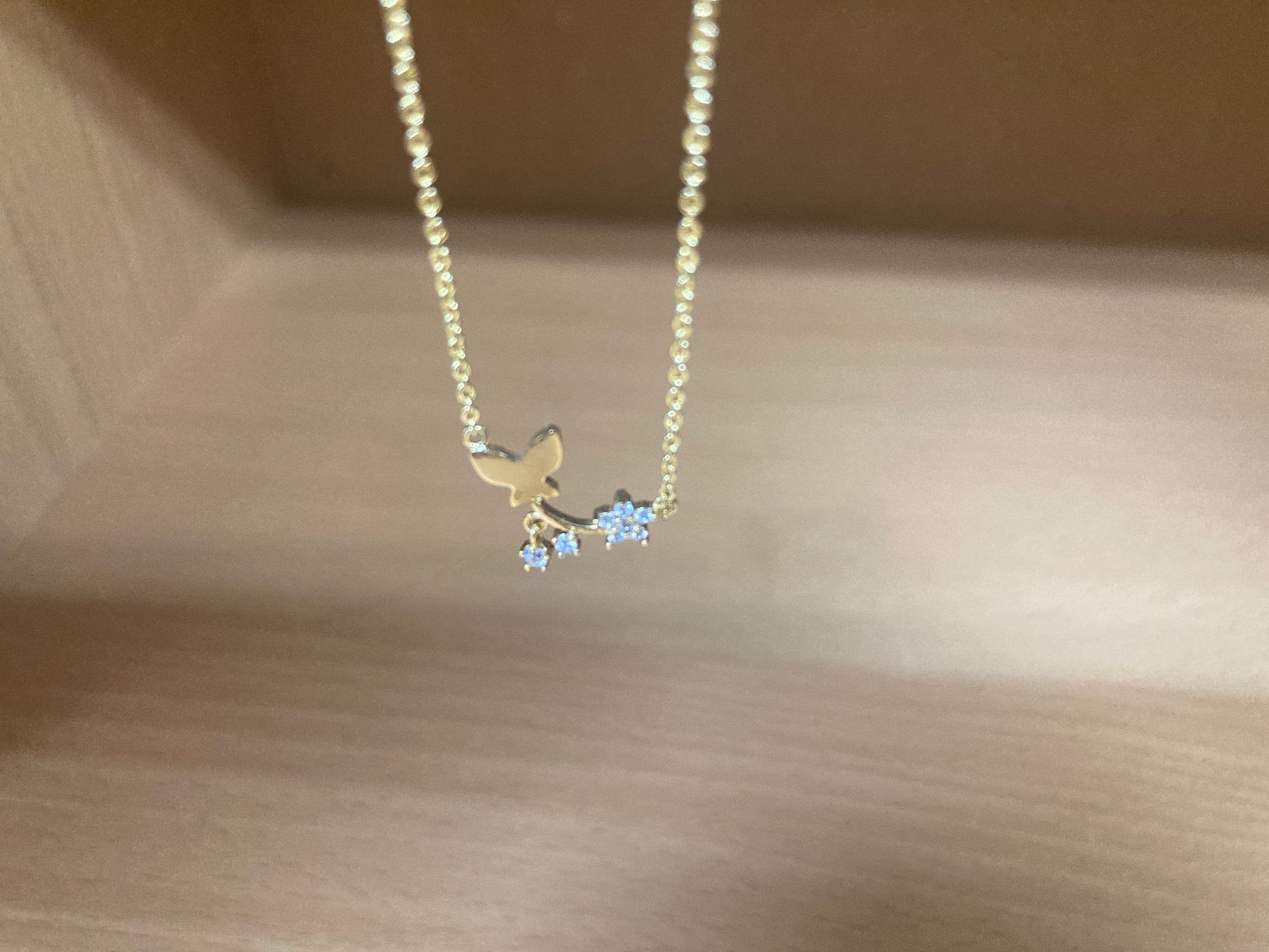 Tiny Treasures Seoul - Butterfly Branch Necklace (Gold) 11