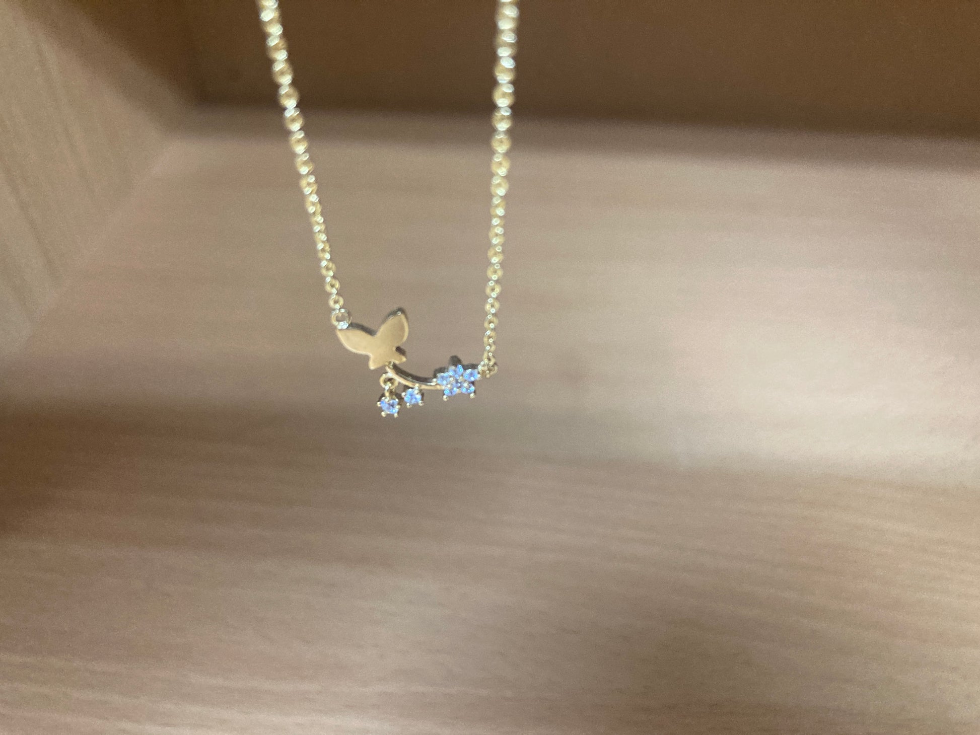 Tiny Treasures Seoul - Butterfly Branch Necklace (Gold) 13
