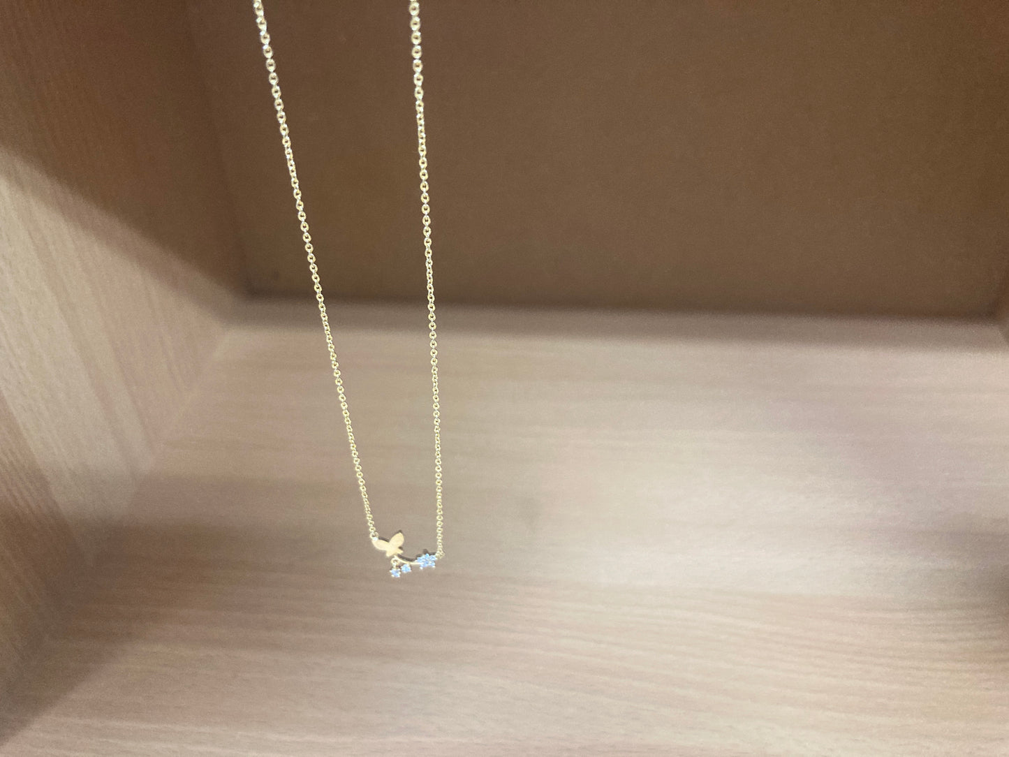 Tiny Treasures Seoul - Butterfly Branch Necklace (Gold) 14