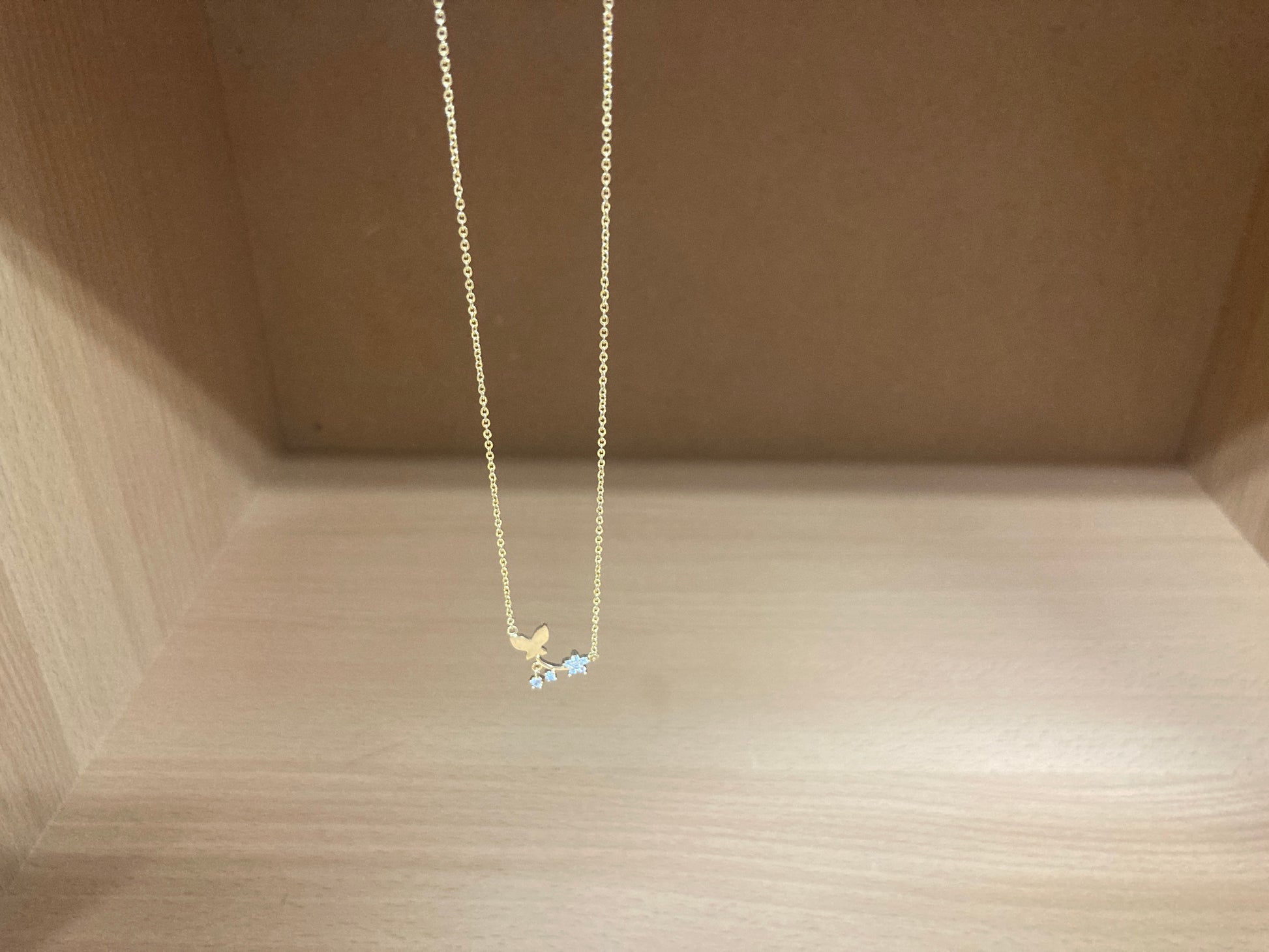Tiny Treasures Seoul - Butterfly Branch Necklace (Gold) 15