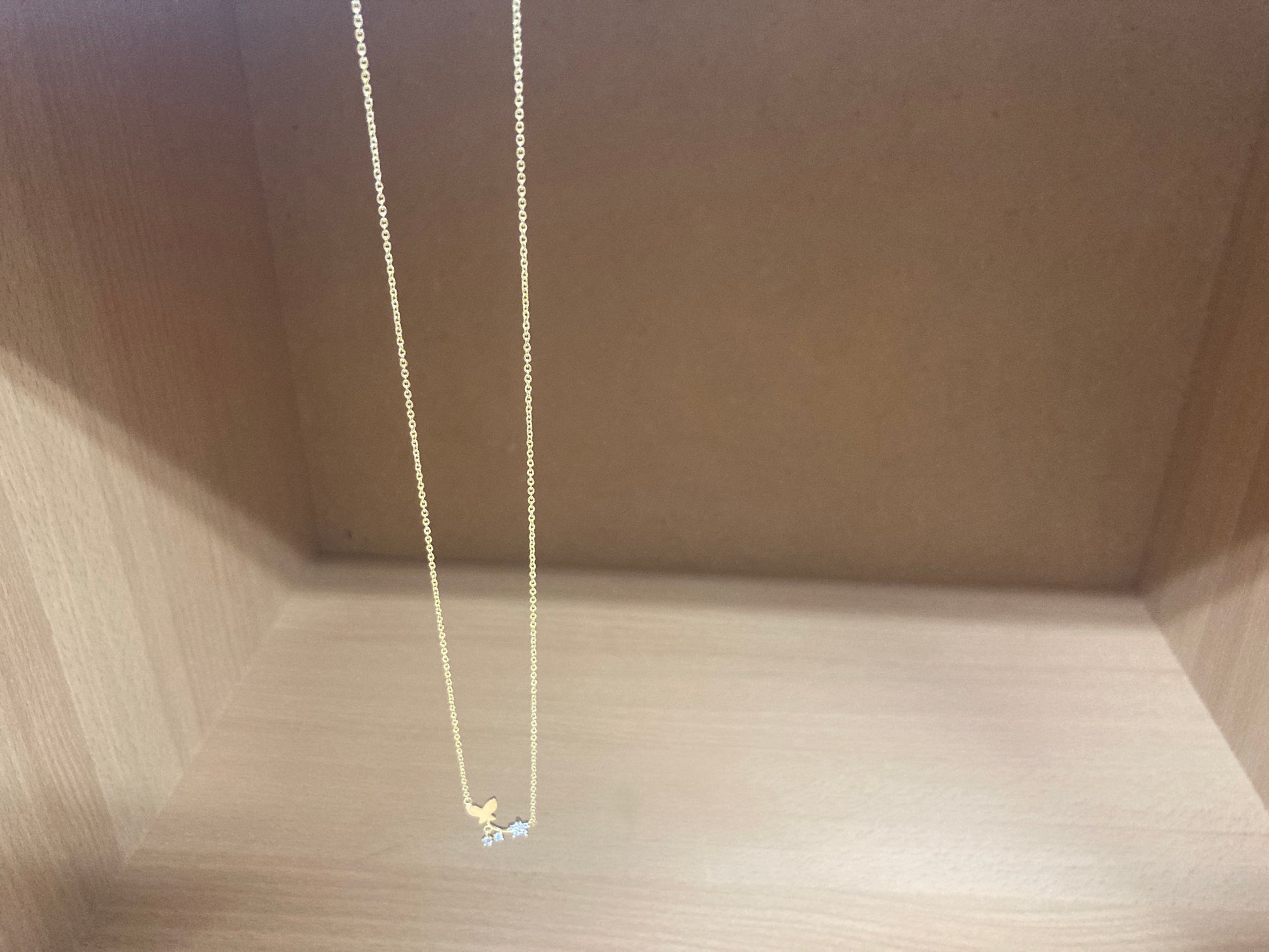 Tiny Treasures Seoul - Butterfly Branch Necklace (Gold) 17