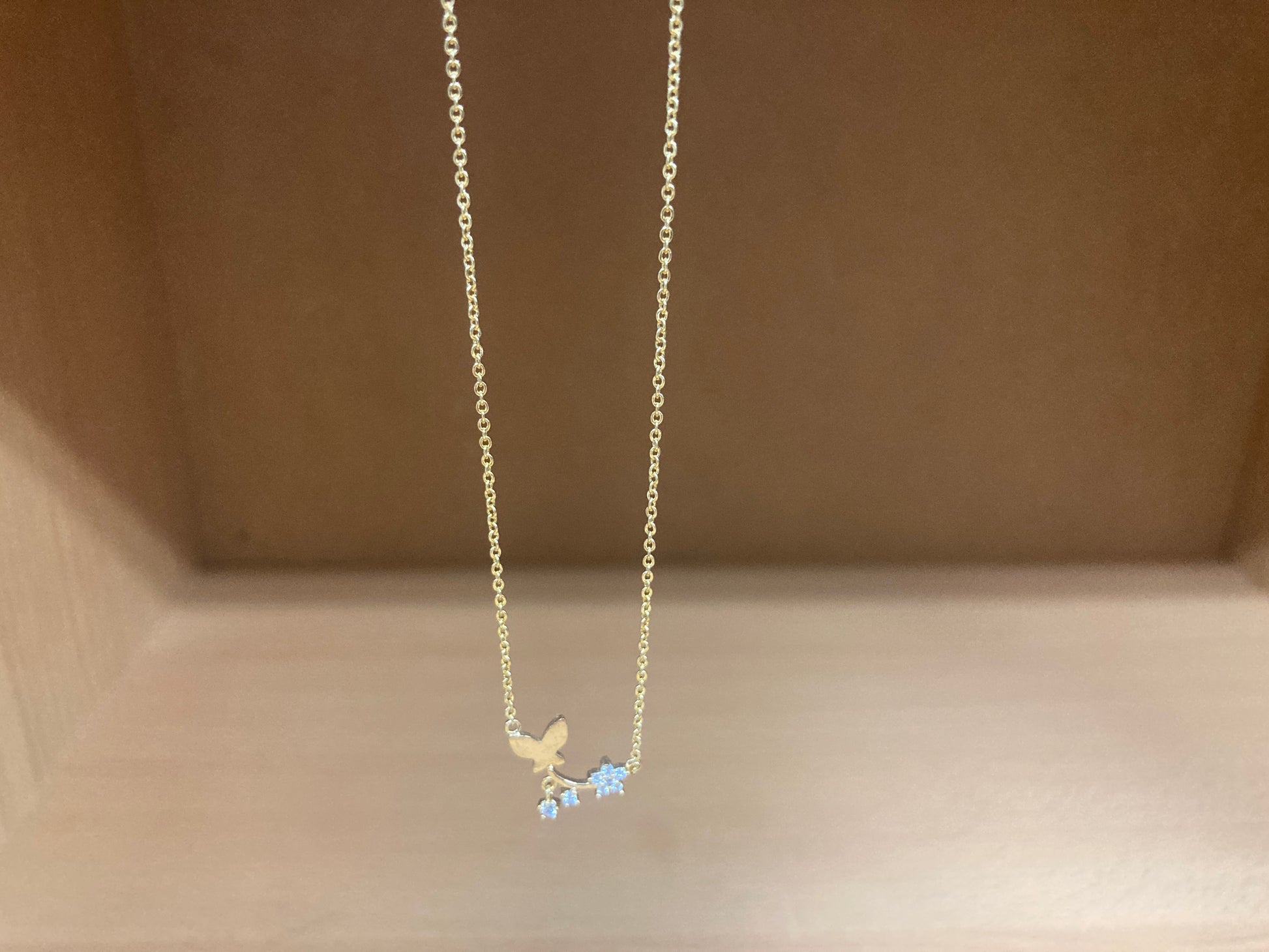 Tiny Treasures Seoul - Butterfly Branch Necklace (Gold) 