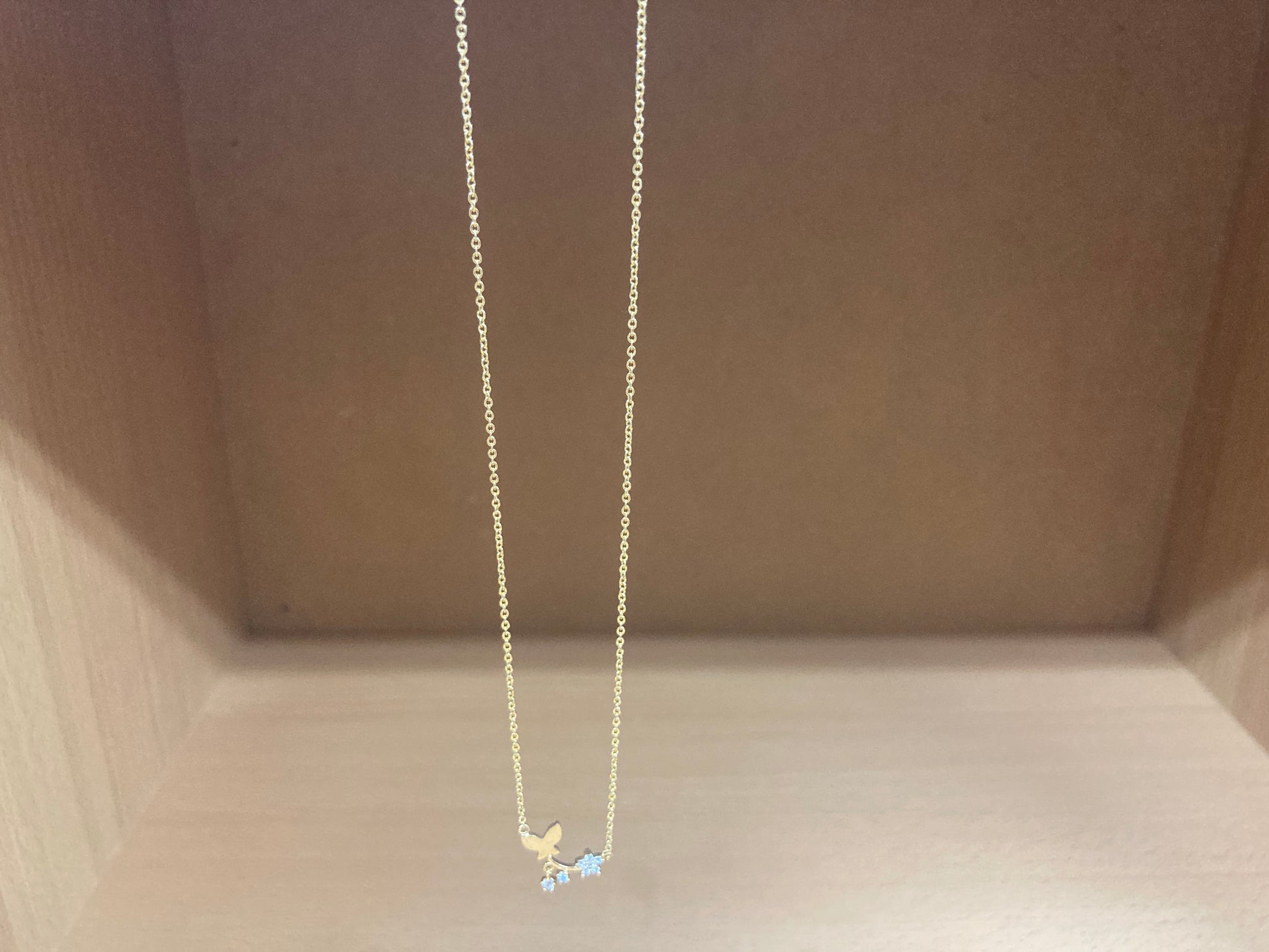 Tiny Treasures Seoul - Butterfly Branch Necklace (Gold) 3