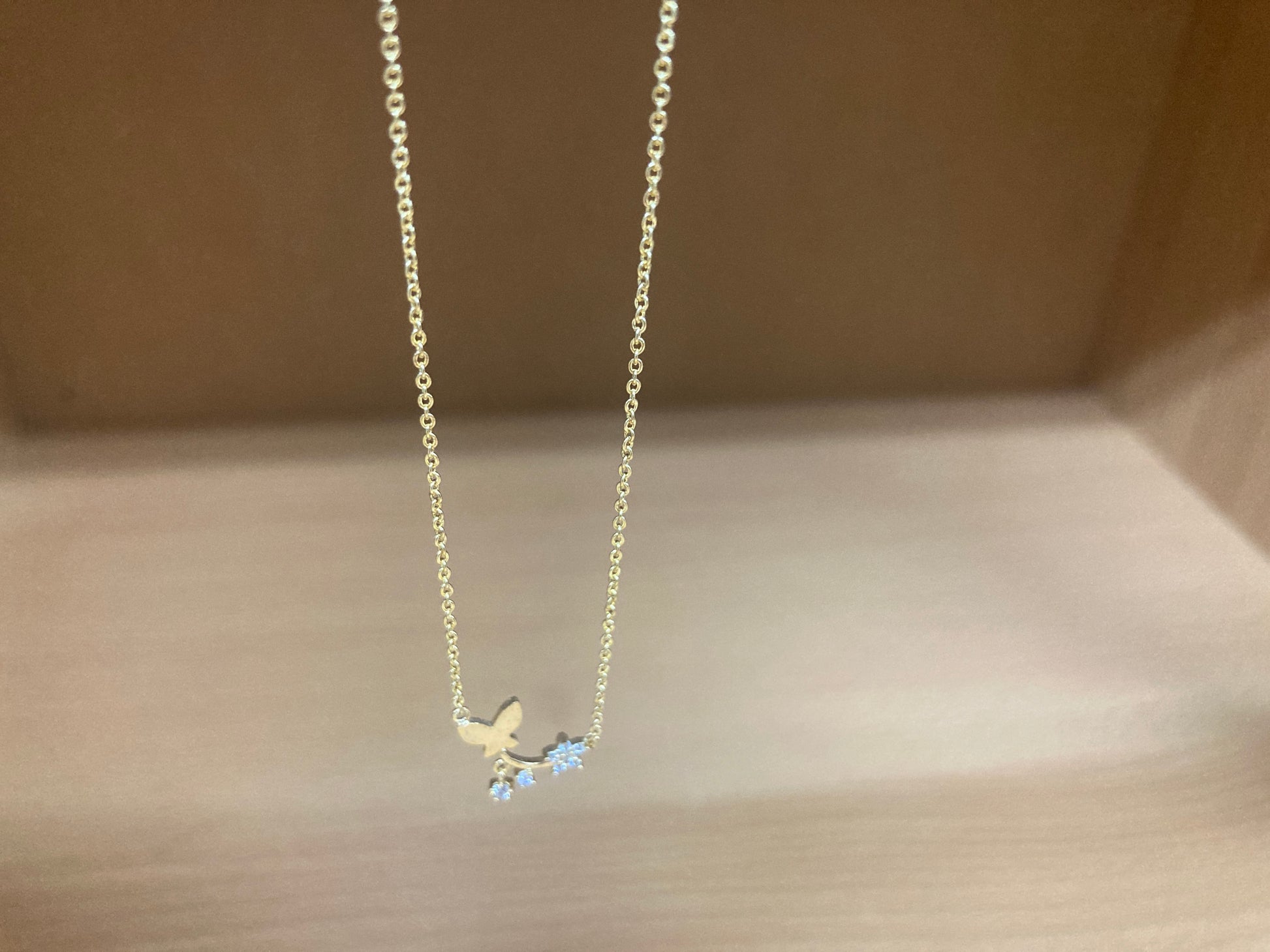 Tiny Treasures Seoul - Butterfly Branch Necklace (Gold) 7