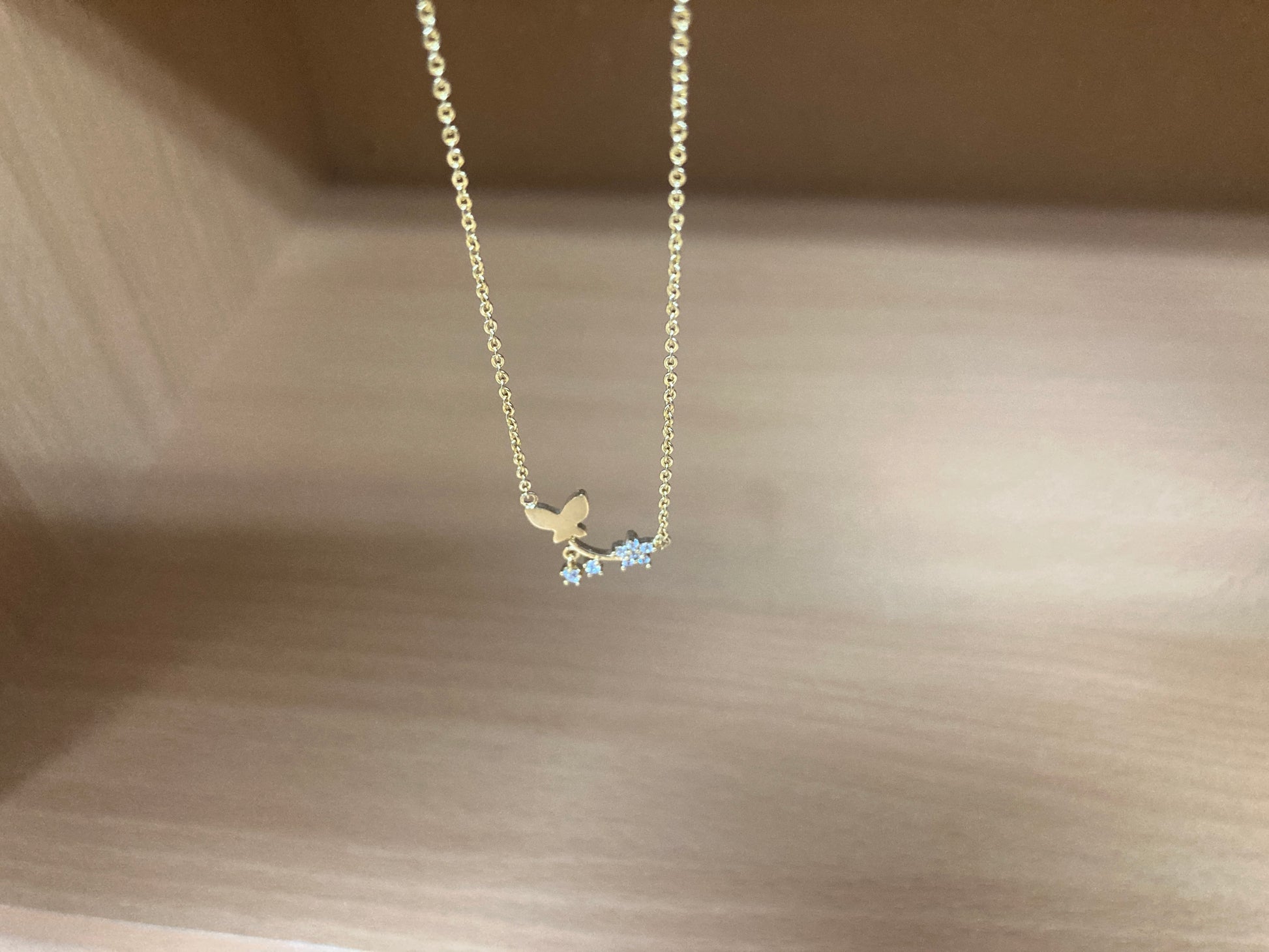 Tiny Treasures Seoul - Butterfly Branch Necklace (Gold) 8