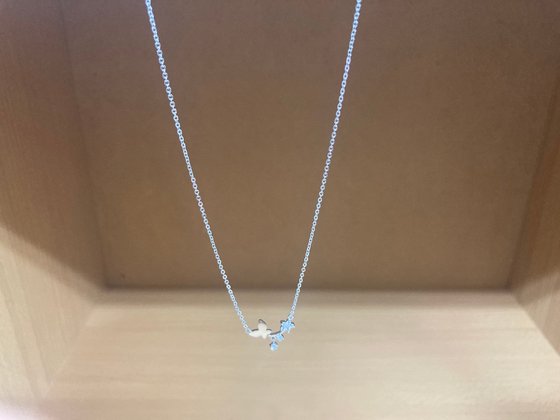 Tiny Treasures Seoul - Butterfly Branch Necklace (Silver) 2