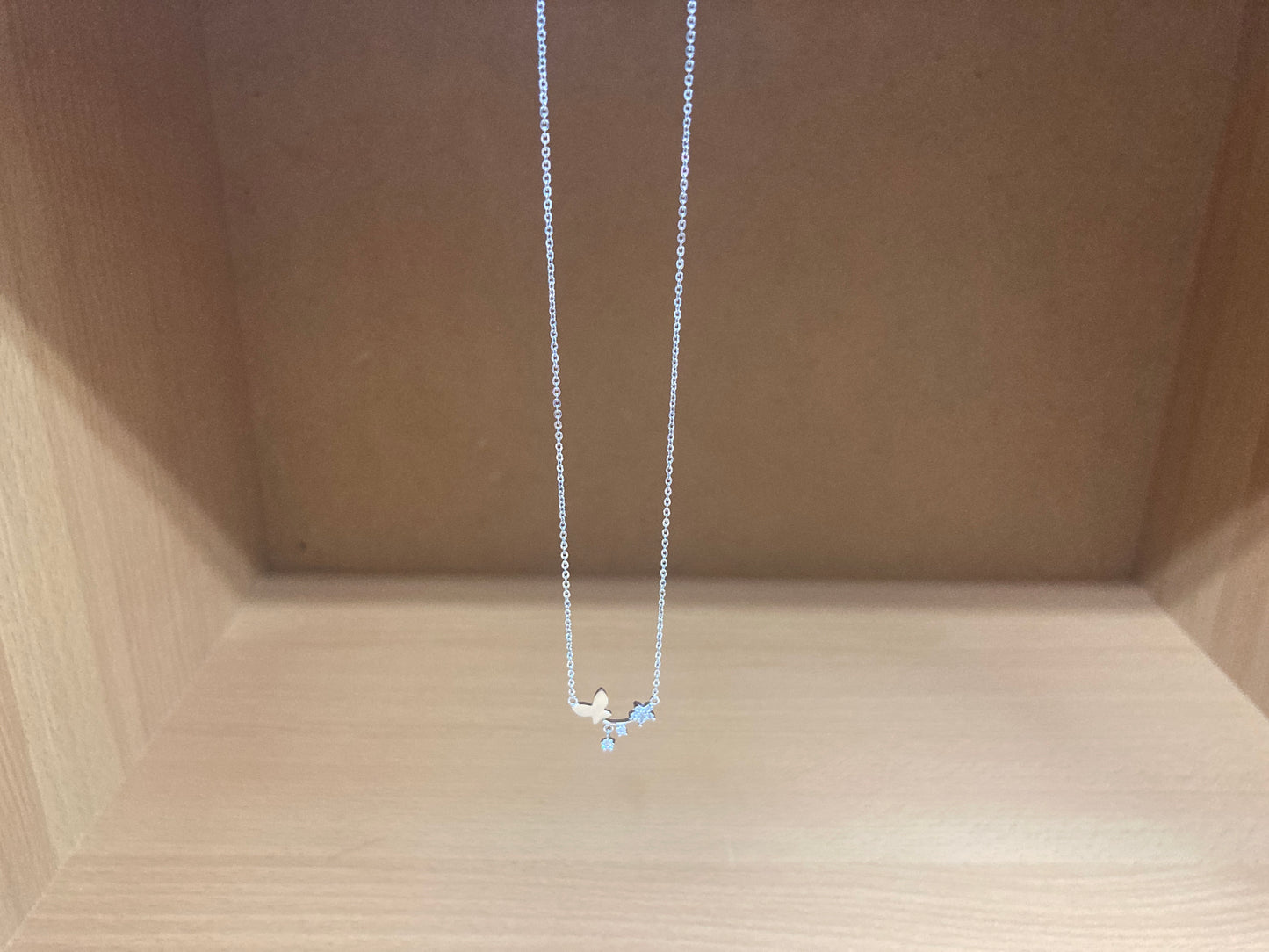 Tiny Treasures Seoul - Butterfly Branch Necklace (Silver) 4