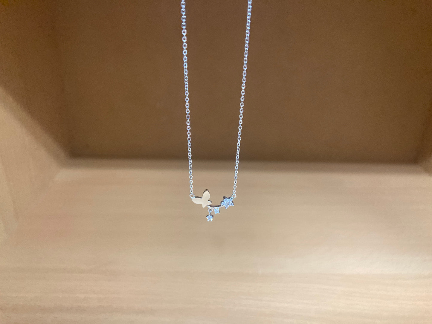 Tiny Treasures Seoul - Butterfly Branch Necklace (Silver) 6