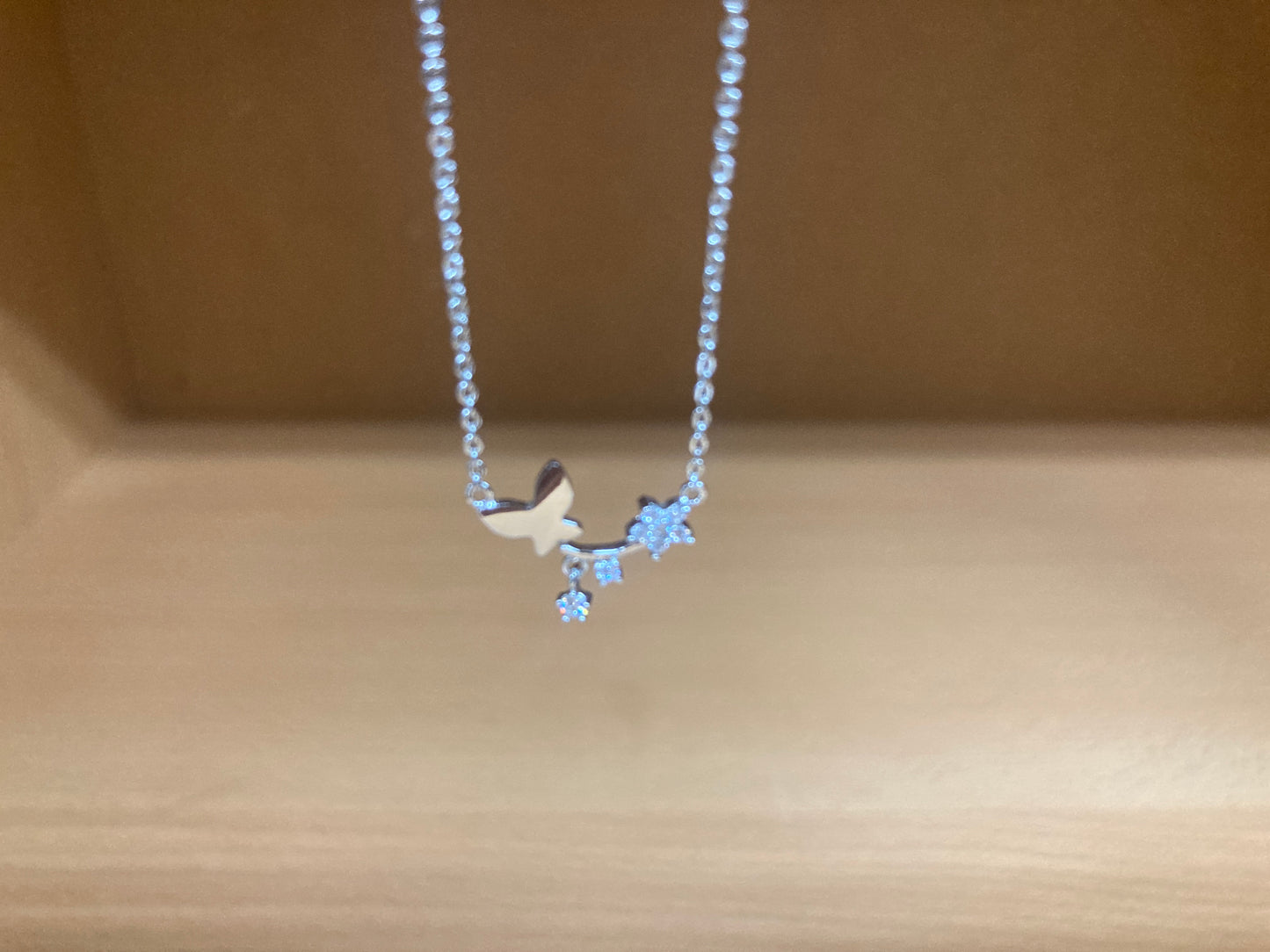 Tiny Treasures Seoul - Butterfly Branch Necklace (Silver) 7