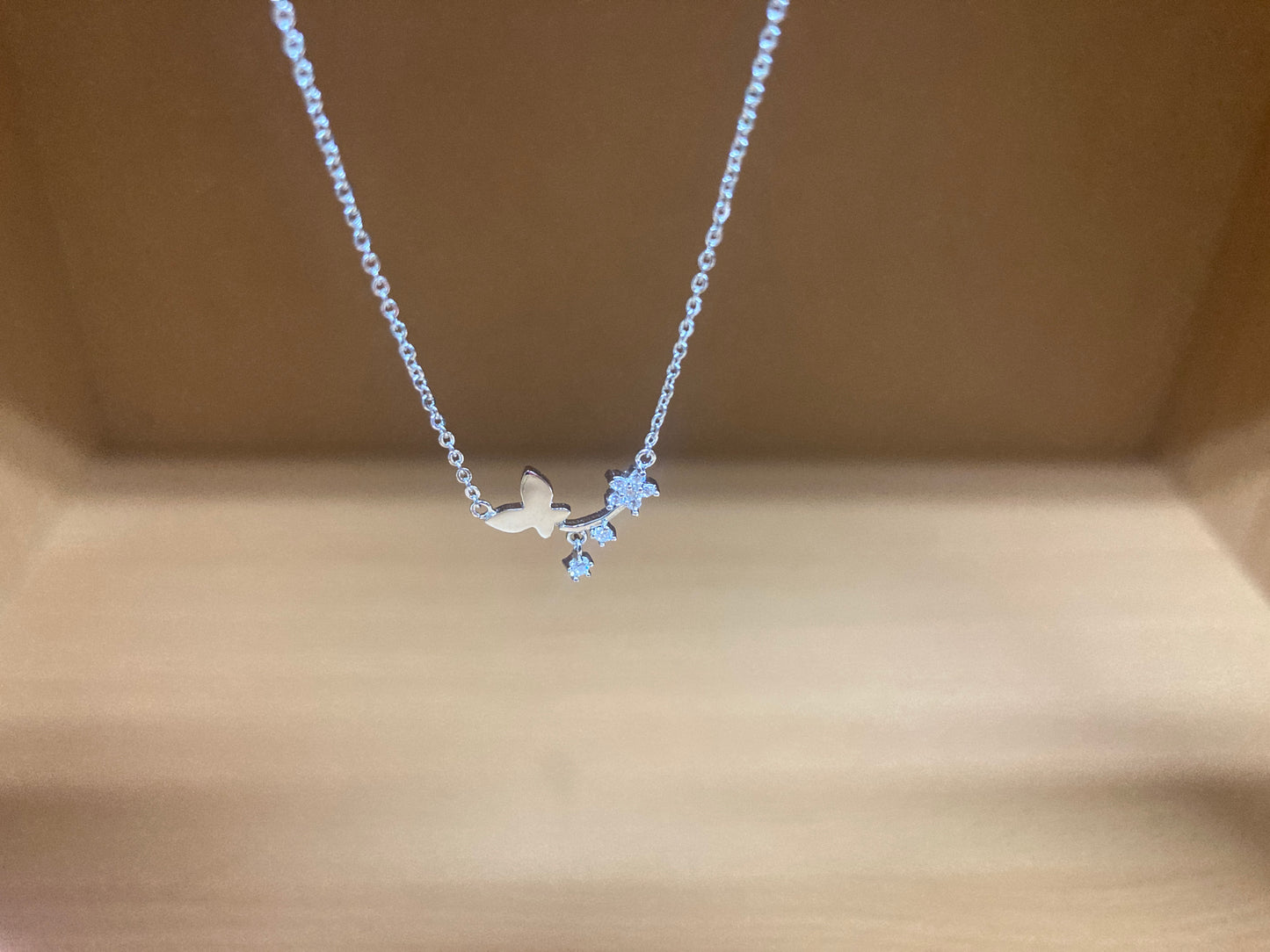 Tiny Treasures Seoul - Butterfly Branch Necklace (Silver) 9
